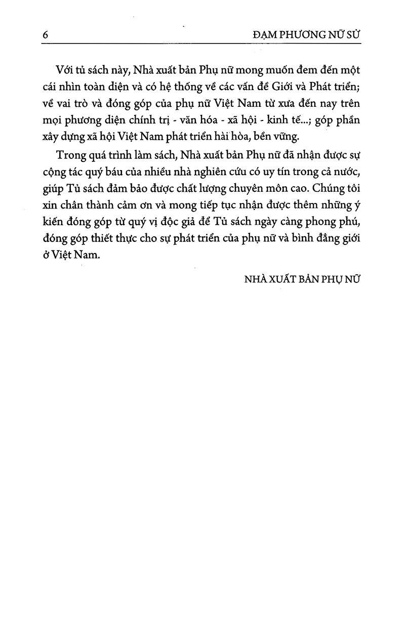 đạm phương nữ sử - vấn đề phụ nữ ở nước ta