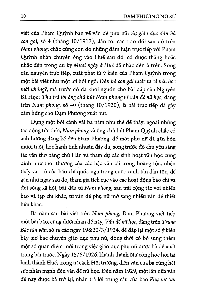 đạm phương nữ sử - vấn đề phụ nữ ở nước ta