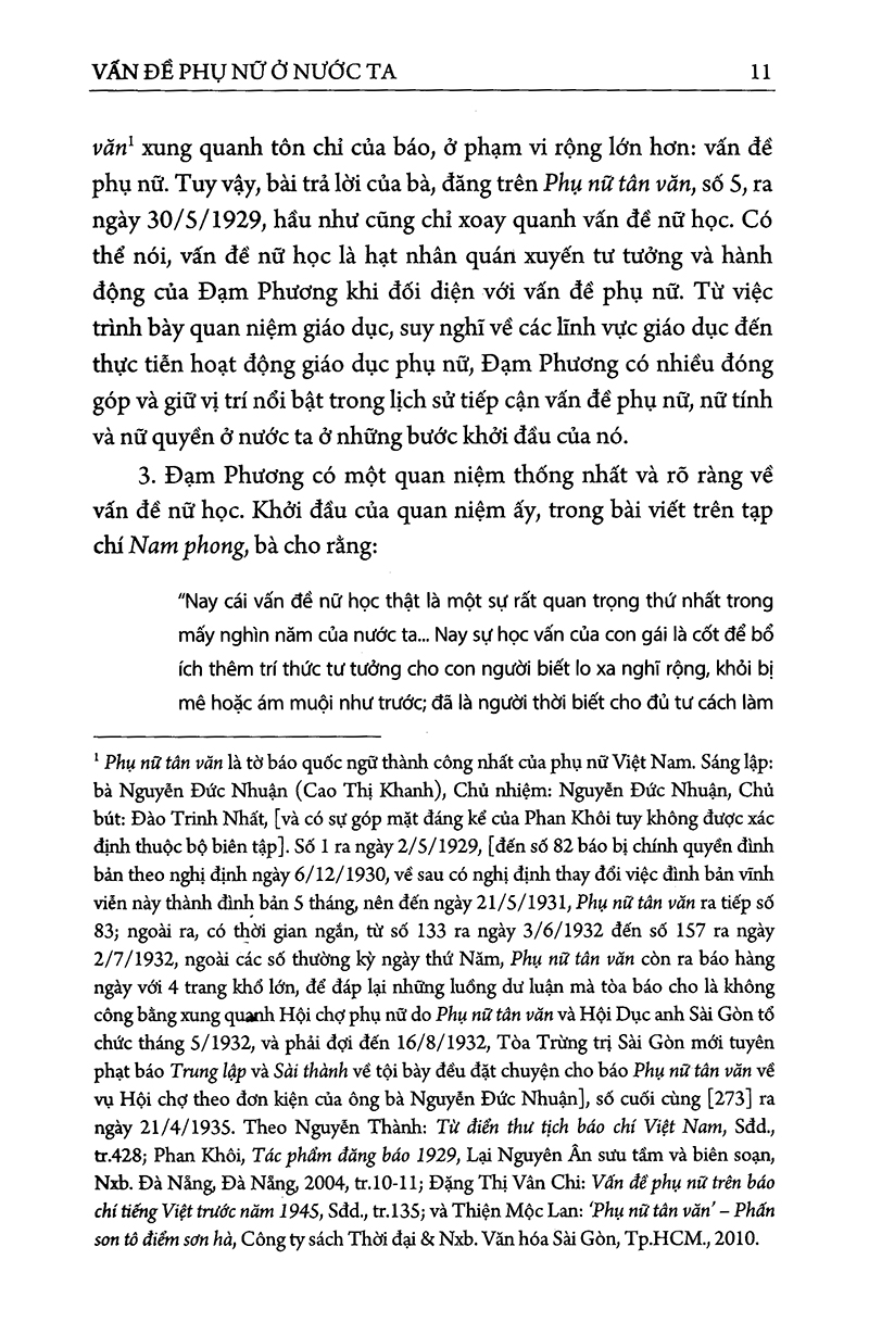 đạm phương nữ sử - vấn đề phụ nữ ở nước ta