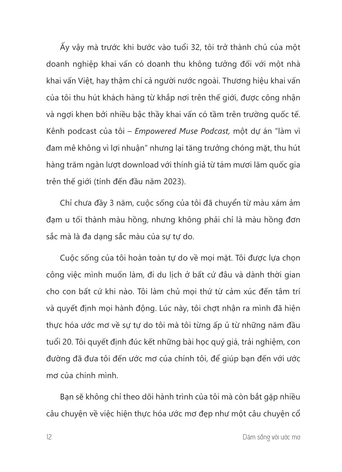 dám sống với ước mơ