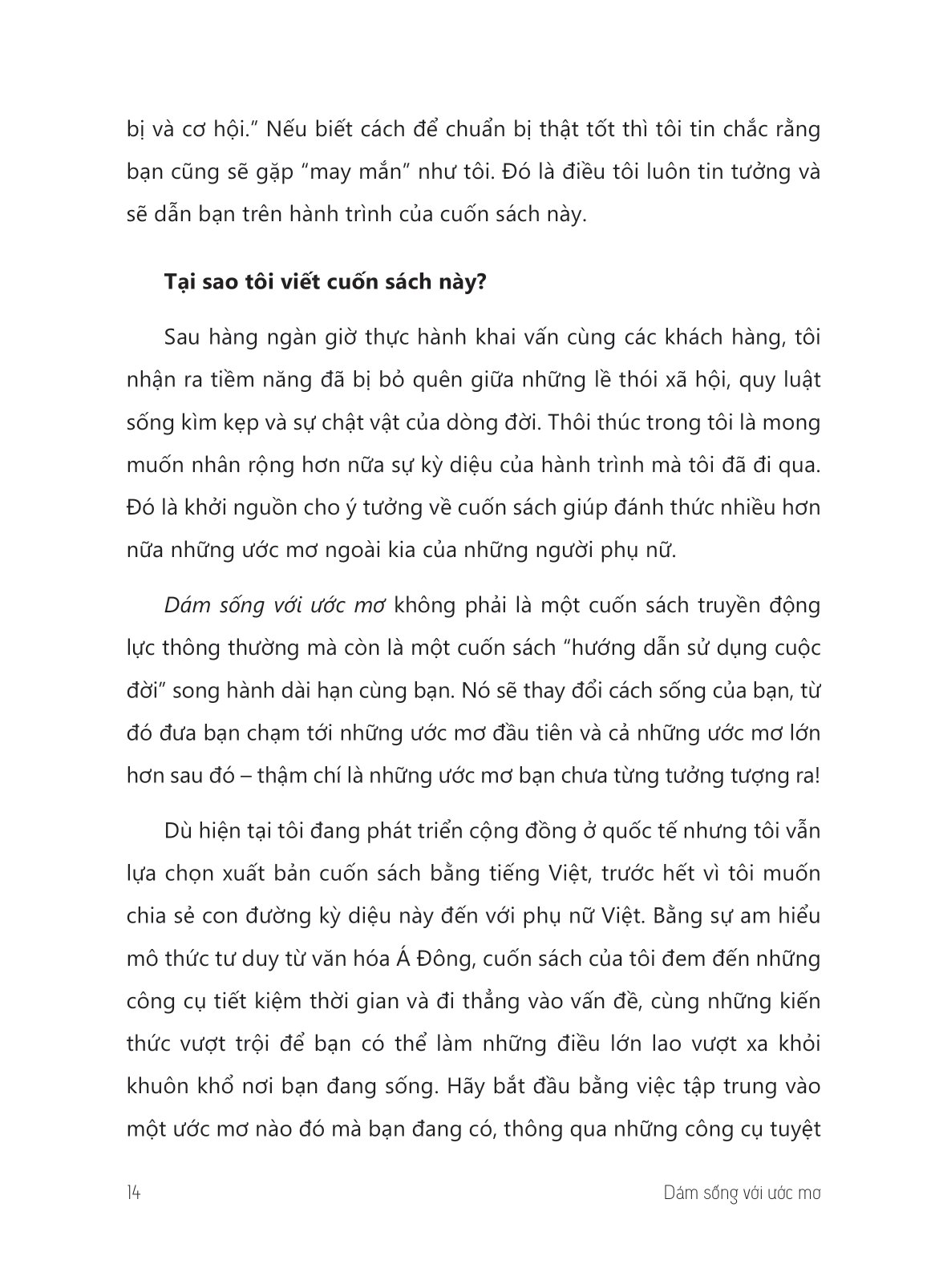 dám sống với ước mơ