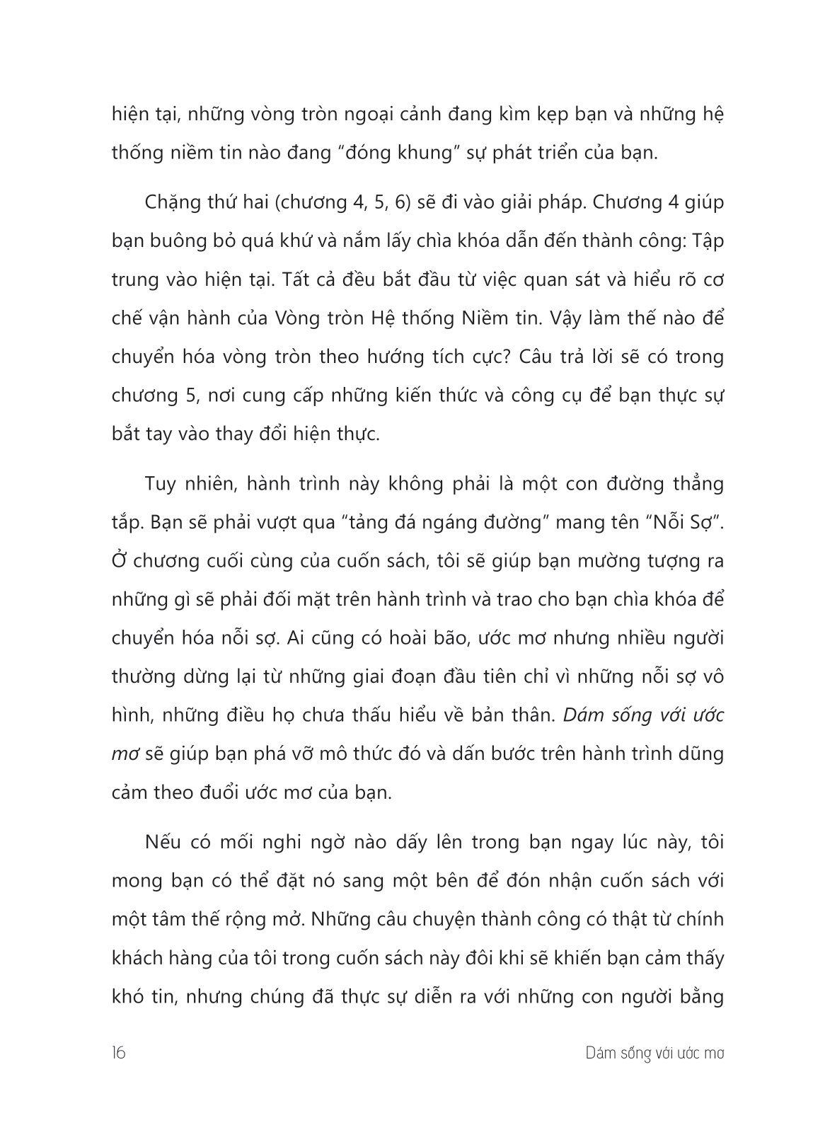 dám sống với ước mơ