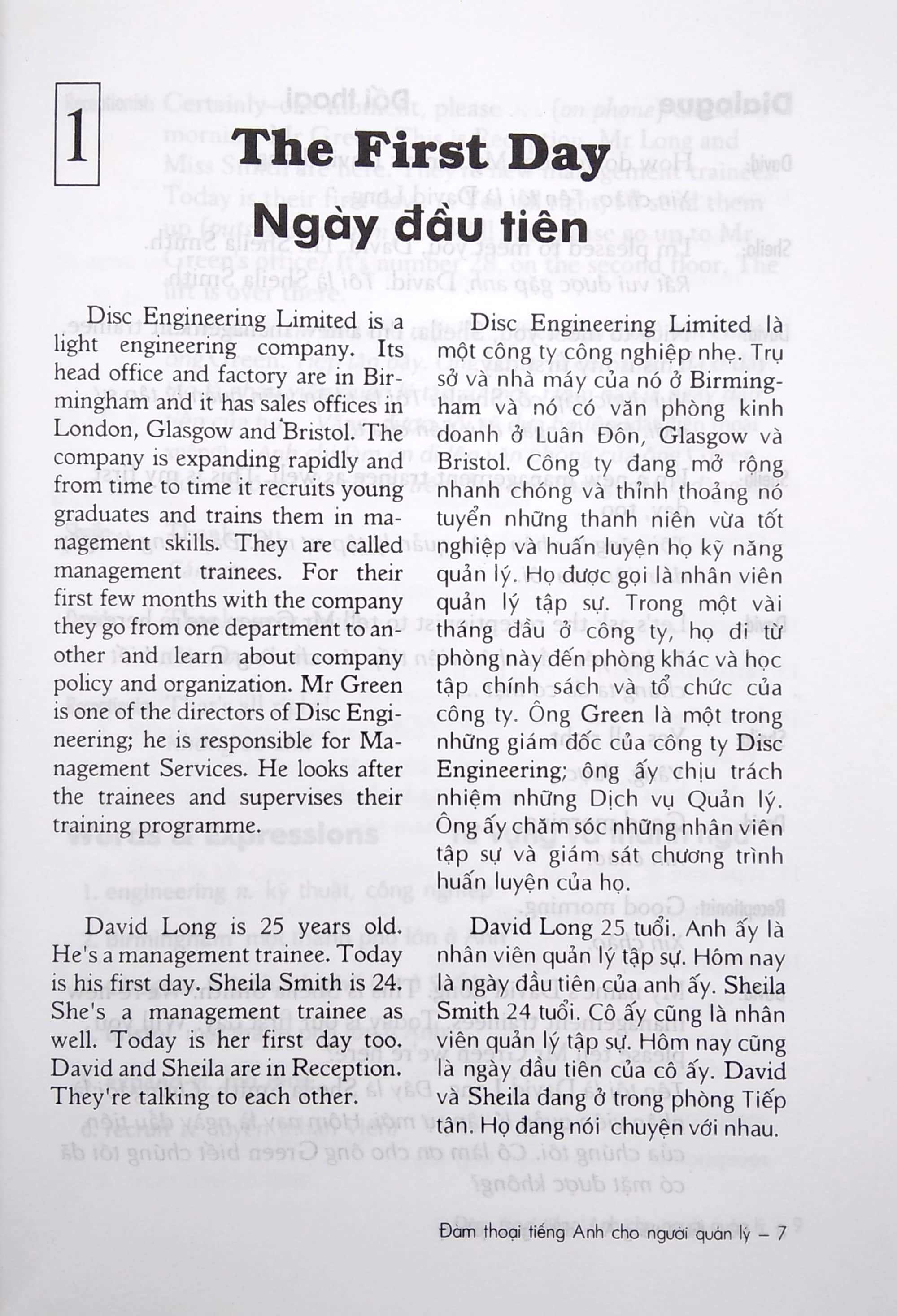 đàm thoại tiếng anh cho người quản lý