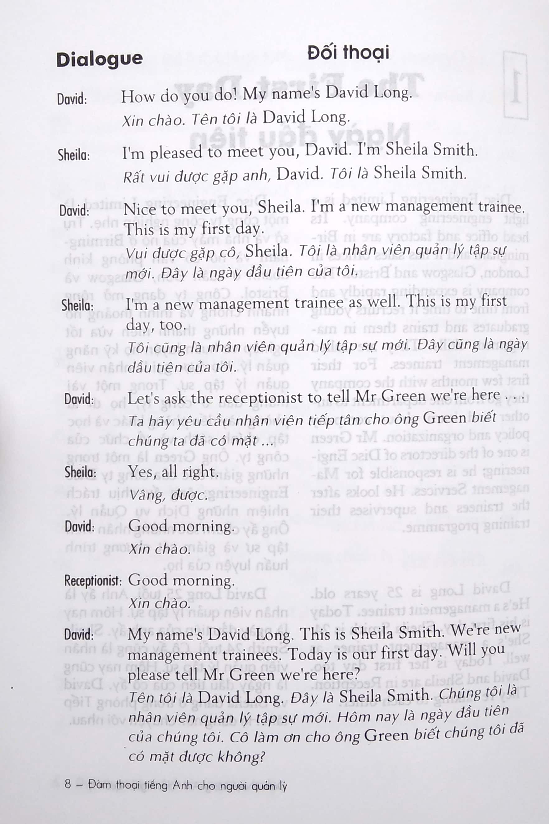 đàm thoại tiếng anh cho người quản lý