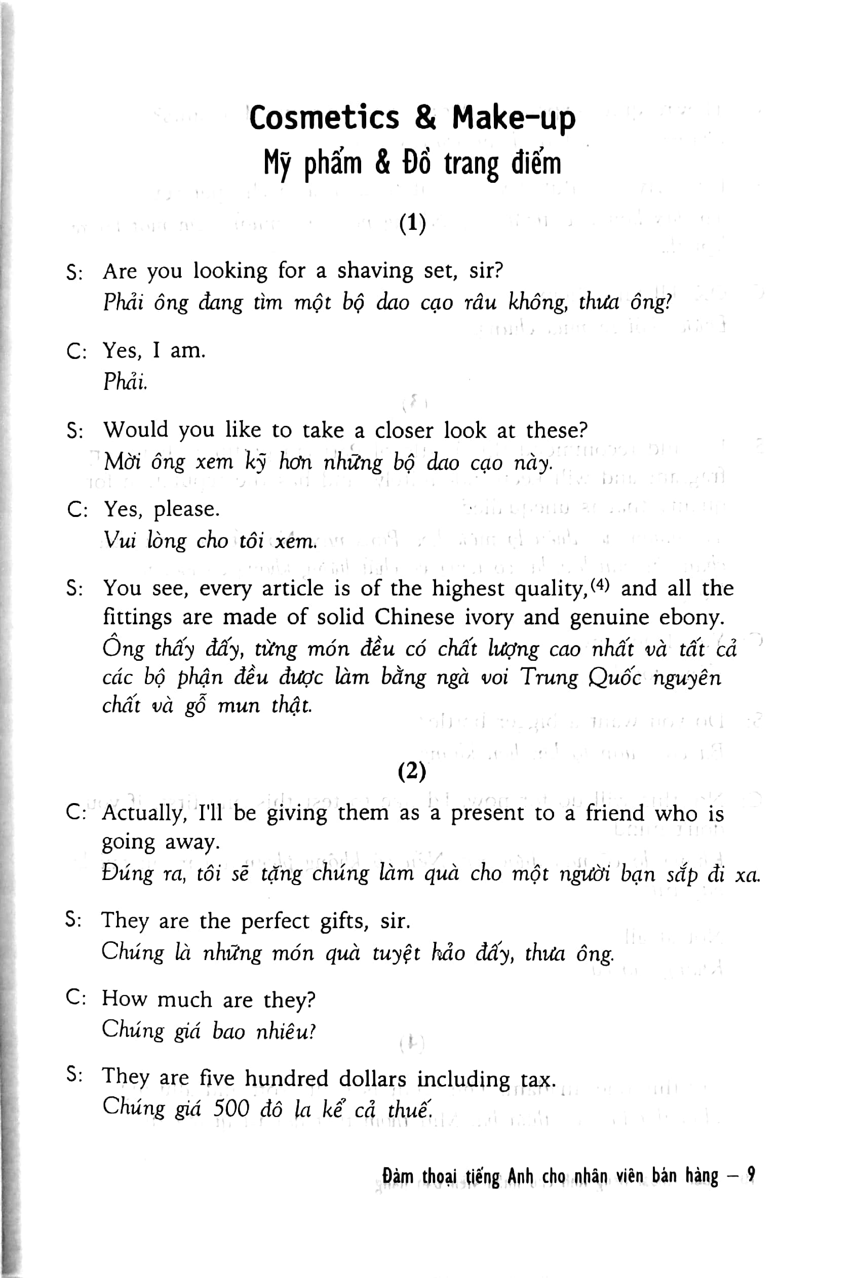 đàm thoại tiếng anh cho nhân viên bán hàng - kèm cd