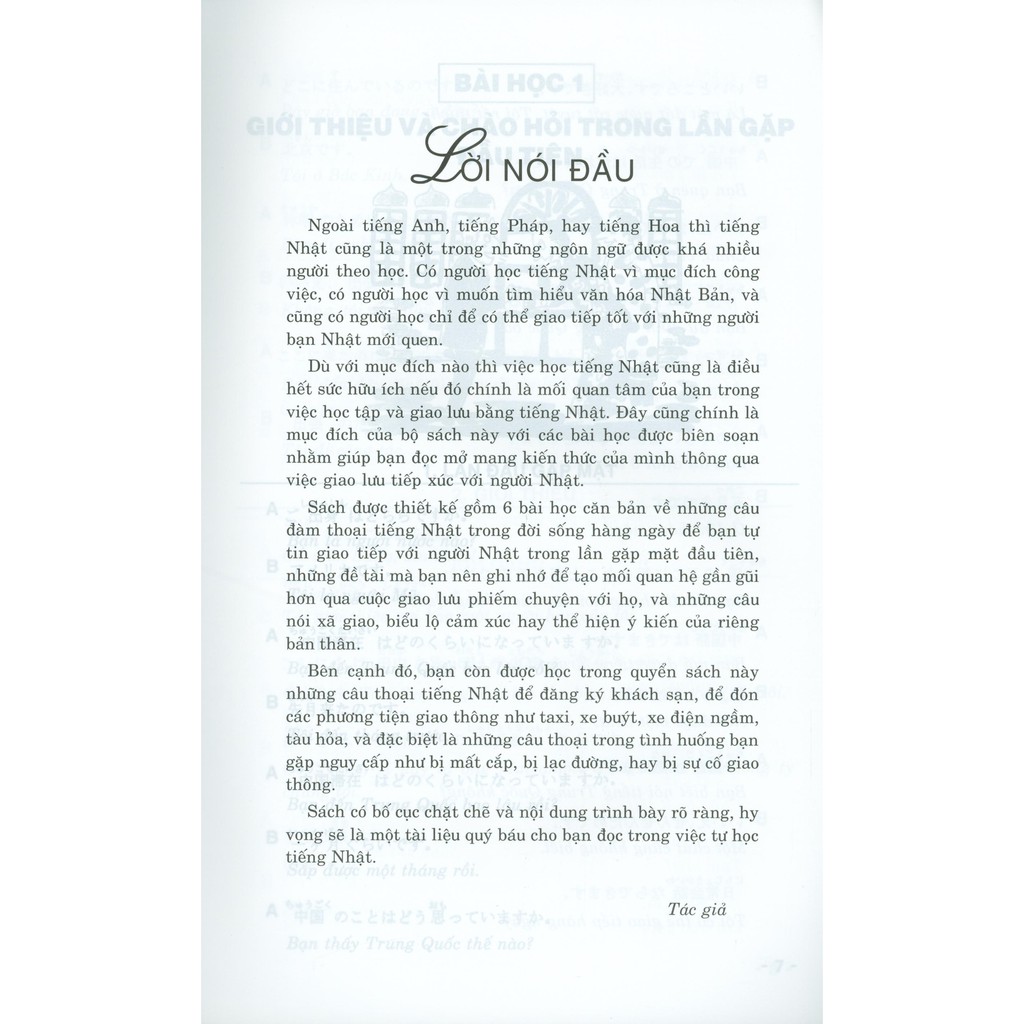 đàm thoại tiếng nhật theo tình huống thật tế