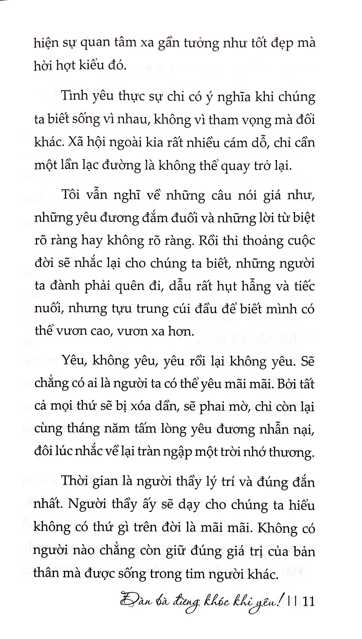 đàn bà đừng khóc khi yêu!