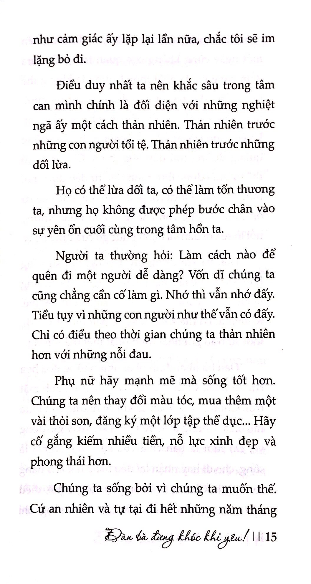 đàn bà đừng khóc khi yêu!
