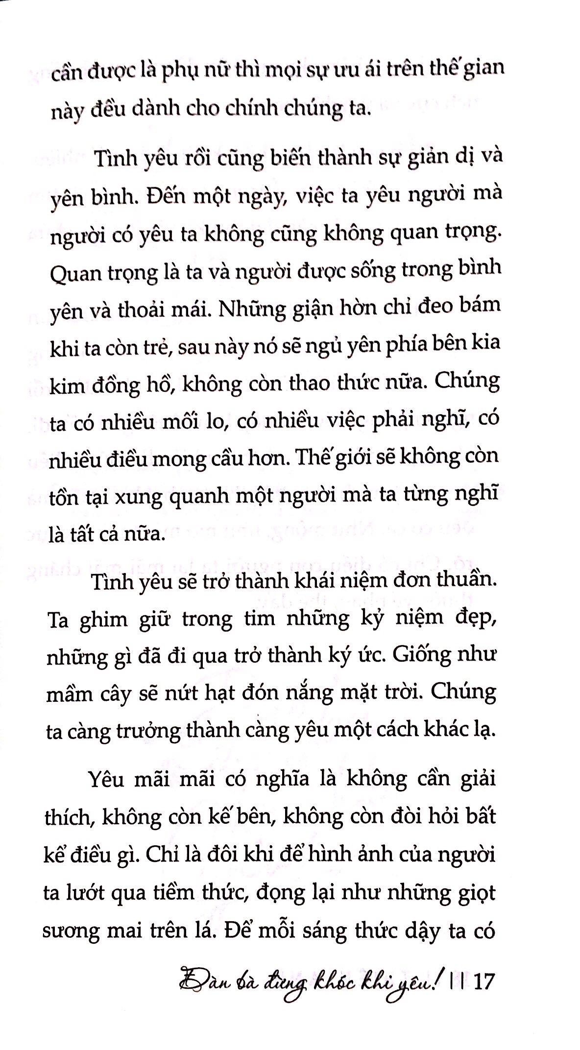 đàn bà đừng khóc khi yêu!