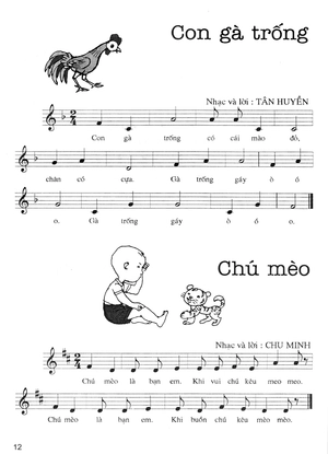đàn gà trong sân - 100 bài hát dành cho mẫu giáo, nhi đồng nói về thế giới loài vật