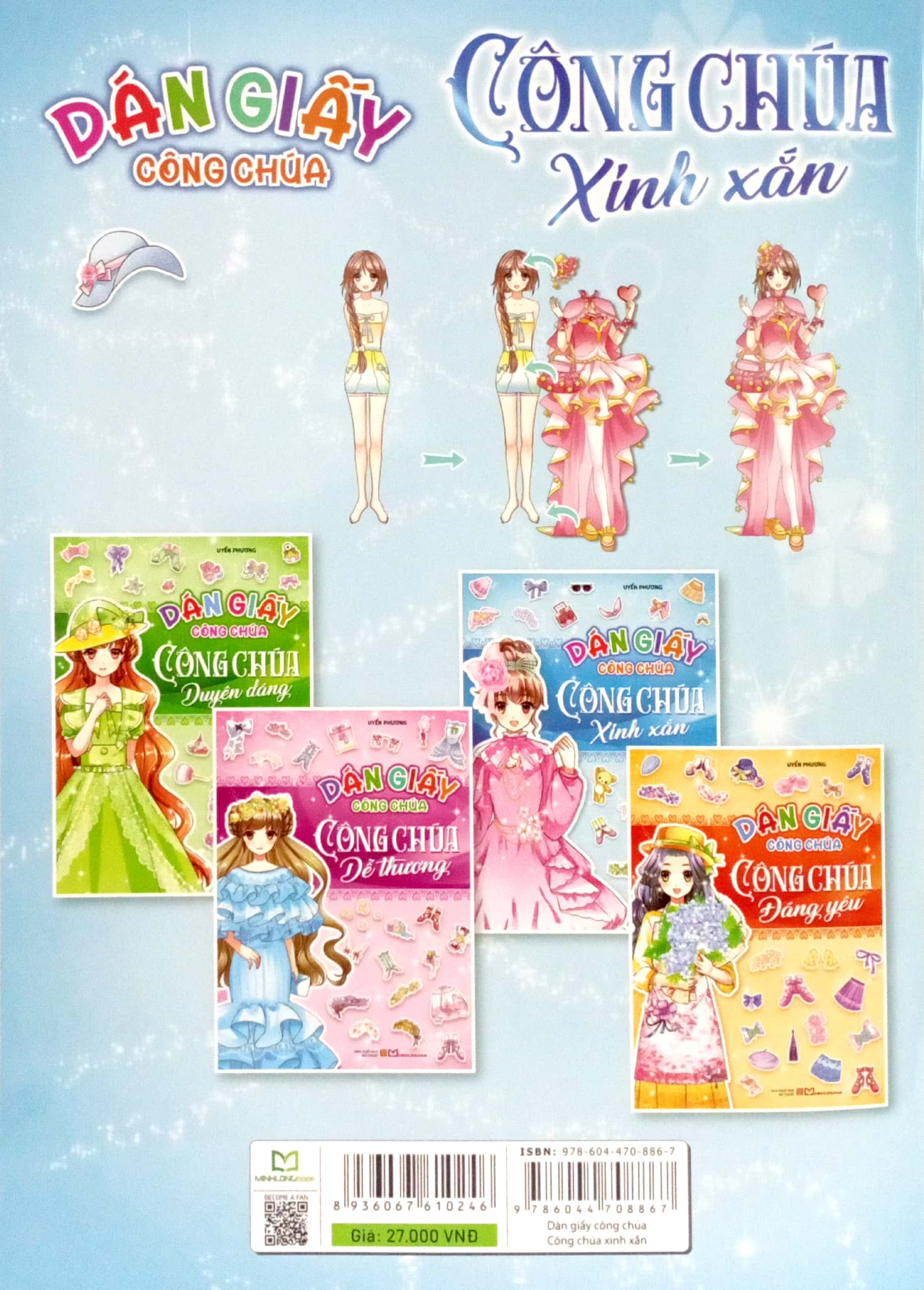dán giấy công chúa - công chúa xinh xắn