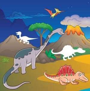 dán hình phát triển iq-eq-cq - công viên khủng long - tập 1