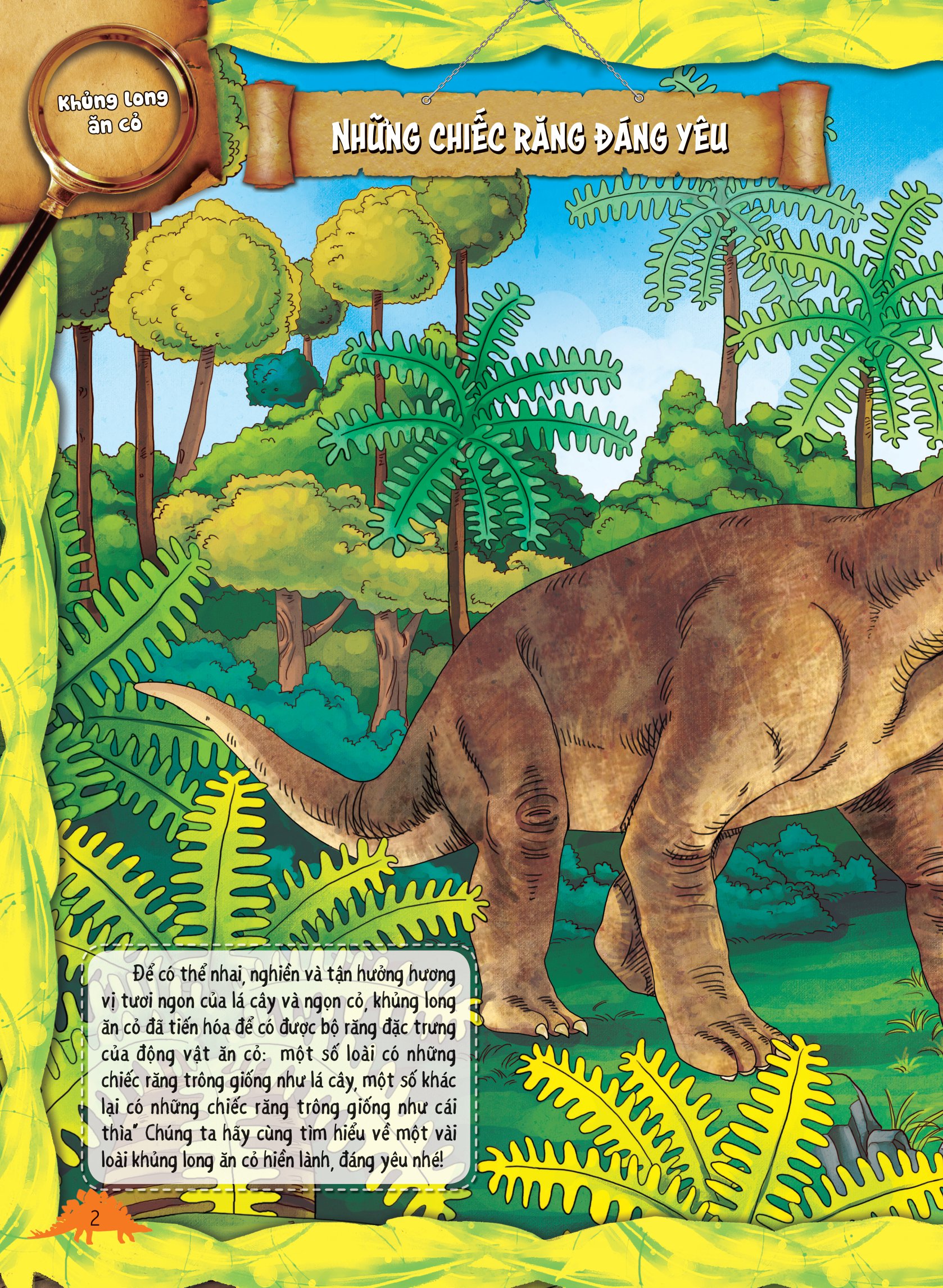 dán hình sáng tạo - thế giới khủng long - khủng long ăn cỏ