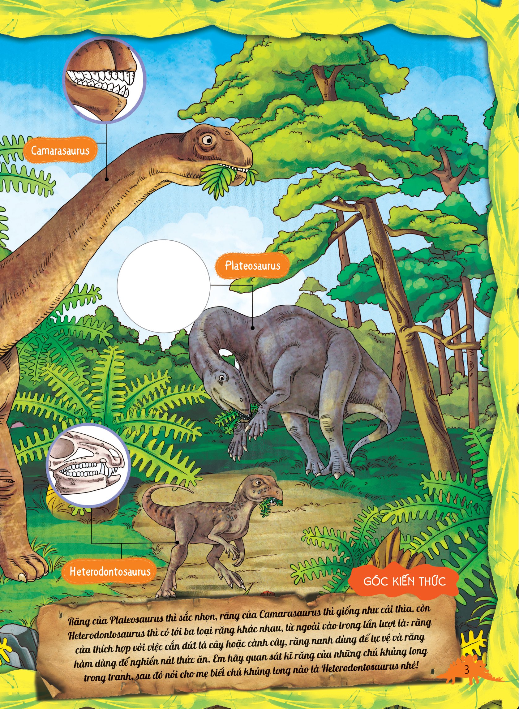 dán hình sáng tạo - thế giới khủng long - khủng long ăn cỏ