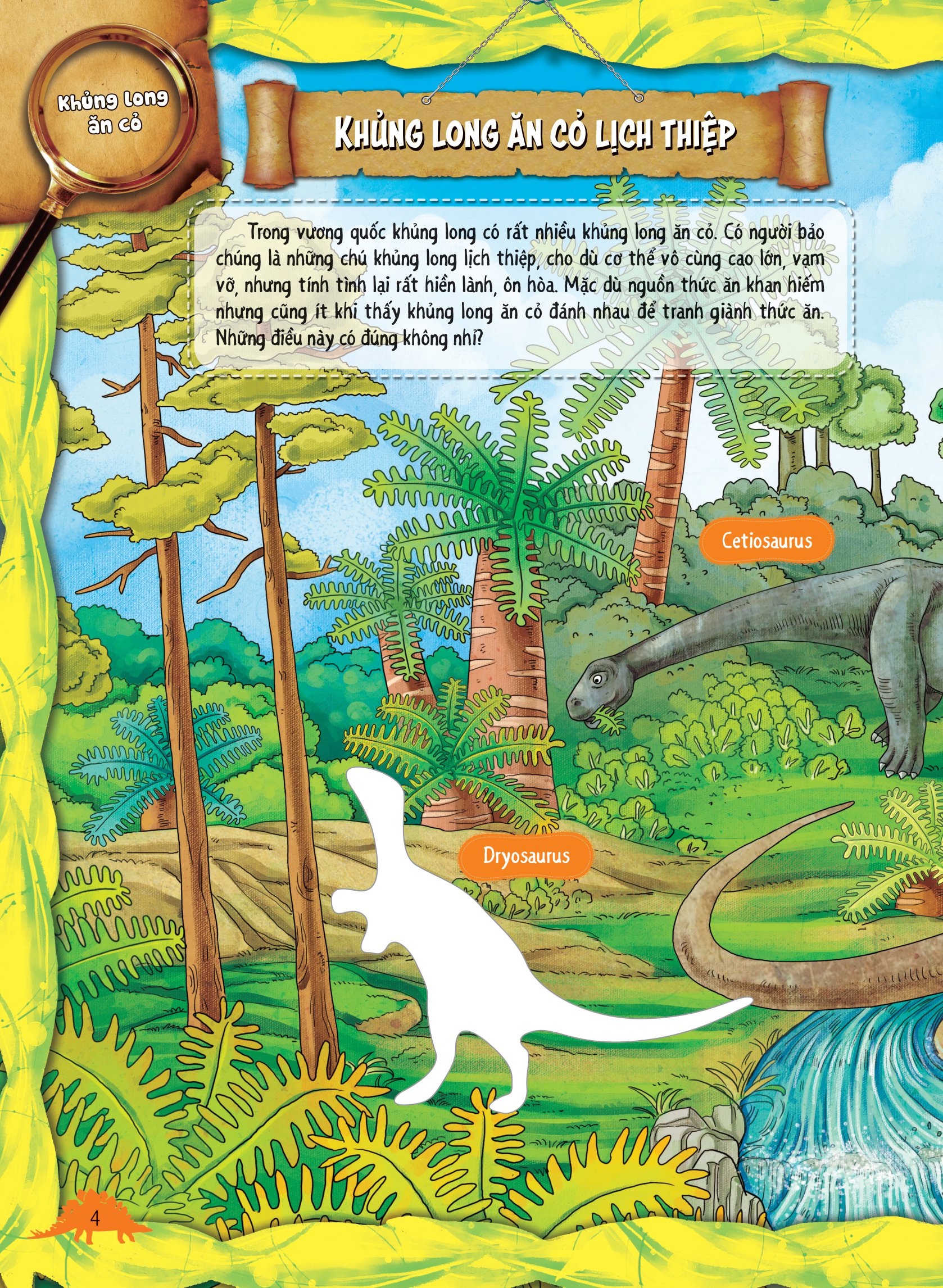 dán hình sáng tạo - thế giới khủng long - khủng long ăn cỏ