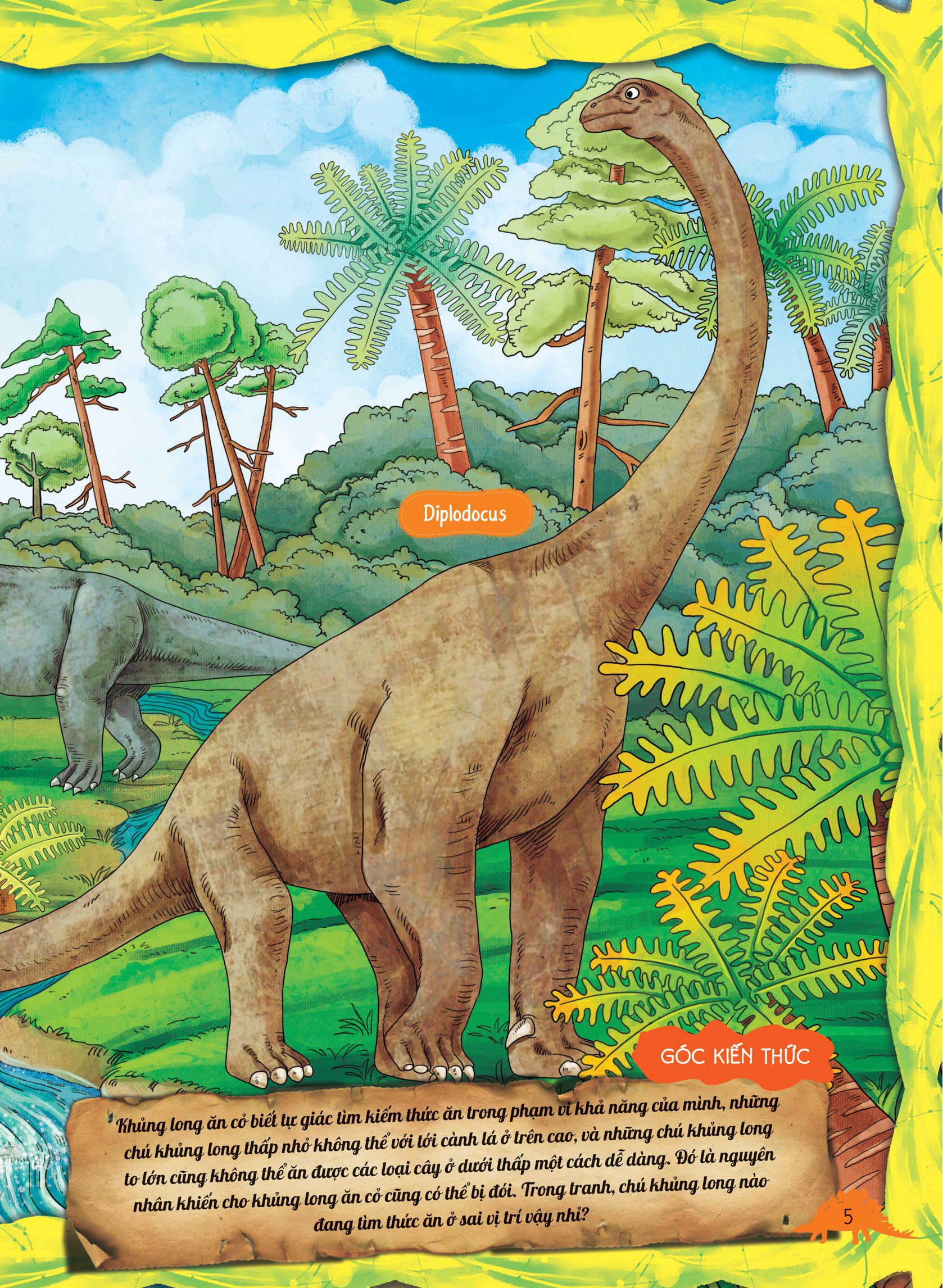 dán hình sáng tạo - thế giới khủng long - khủng long ăn cỏ