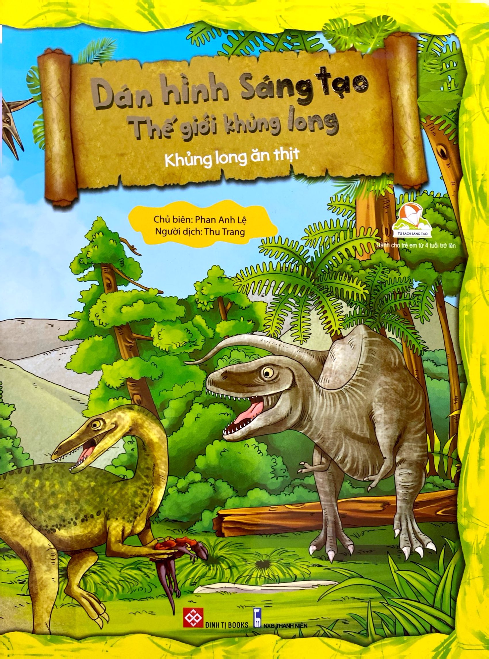 dán hình sáng tạo - thế giới khủng long - khủng long ăn thịt