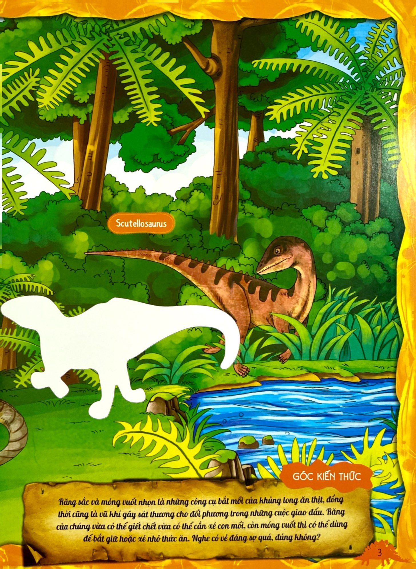 dán hình sáng tạo - thế giới khủng long - khủng long ăn thịt