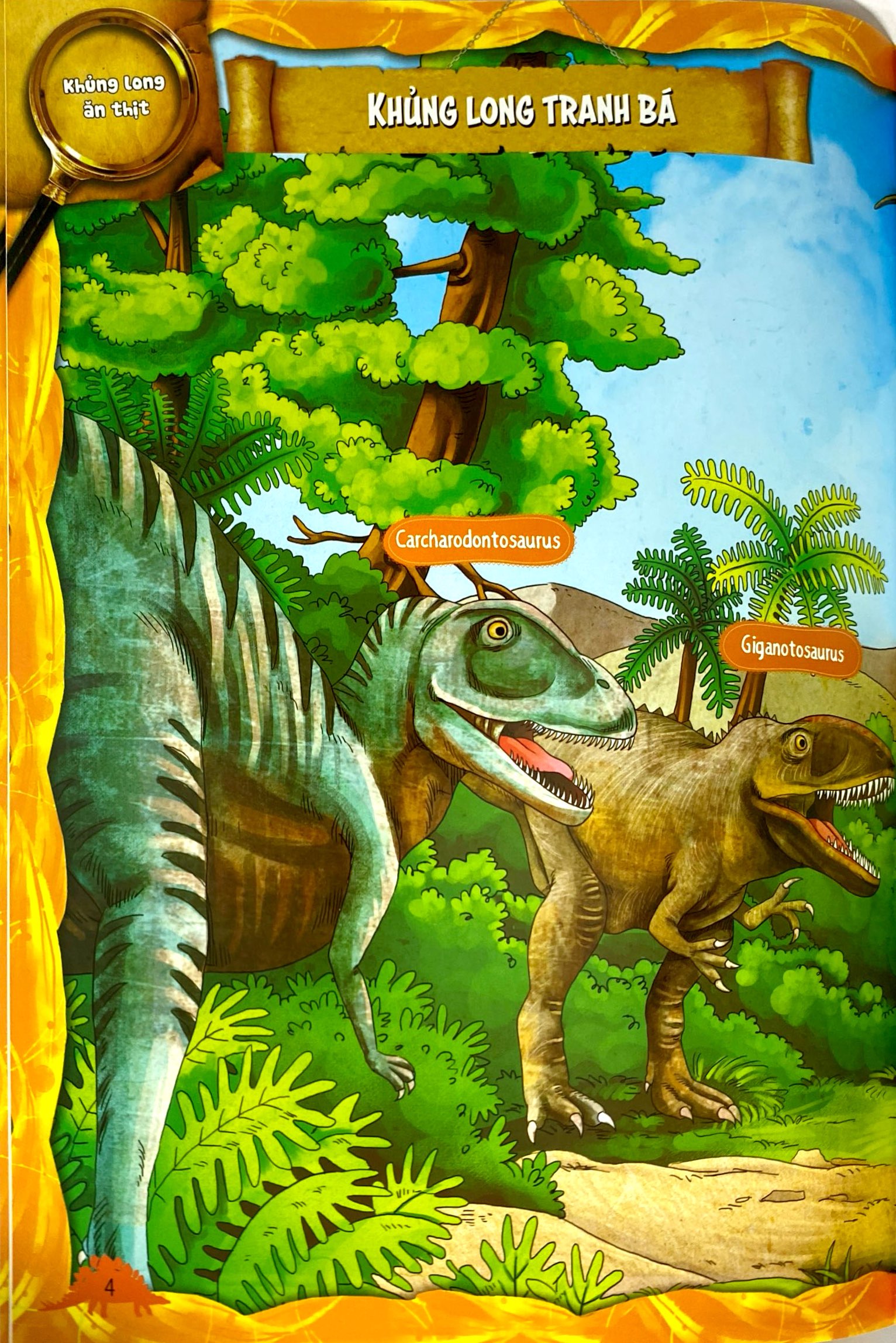 dán hình sáng tạo - thế giới khủng long - khủng long ăn thịt