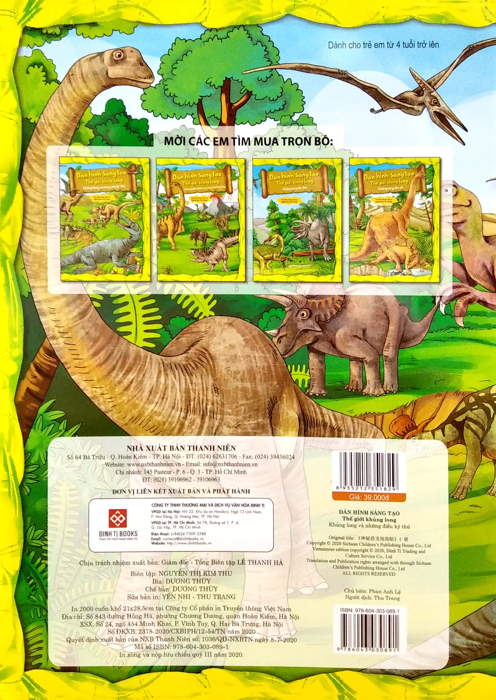 dán hình sáng tạo - thế giới khủng long - khủng long và những điều kỳ thú