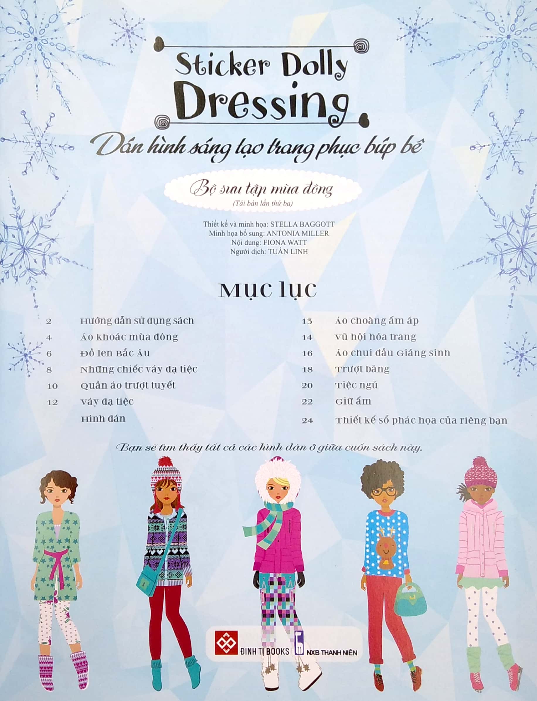 dán hình sáng tạo trang phục búp bê - bộ sưu tập mùa đông