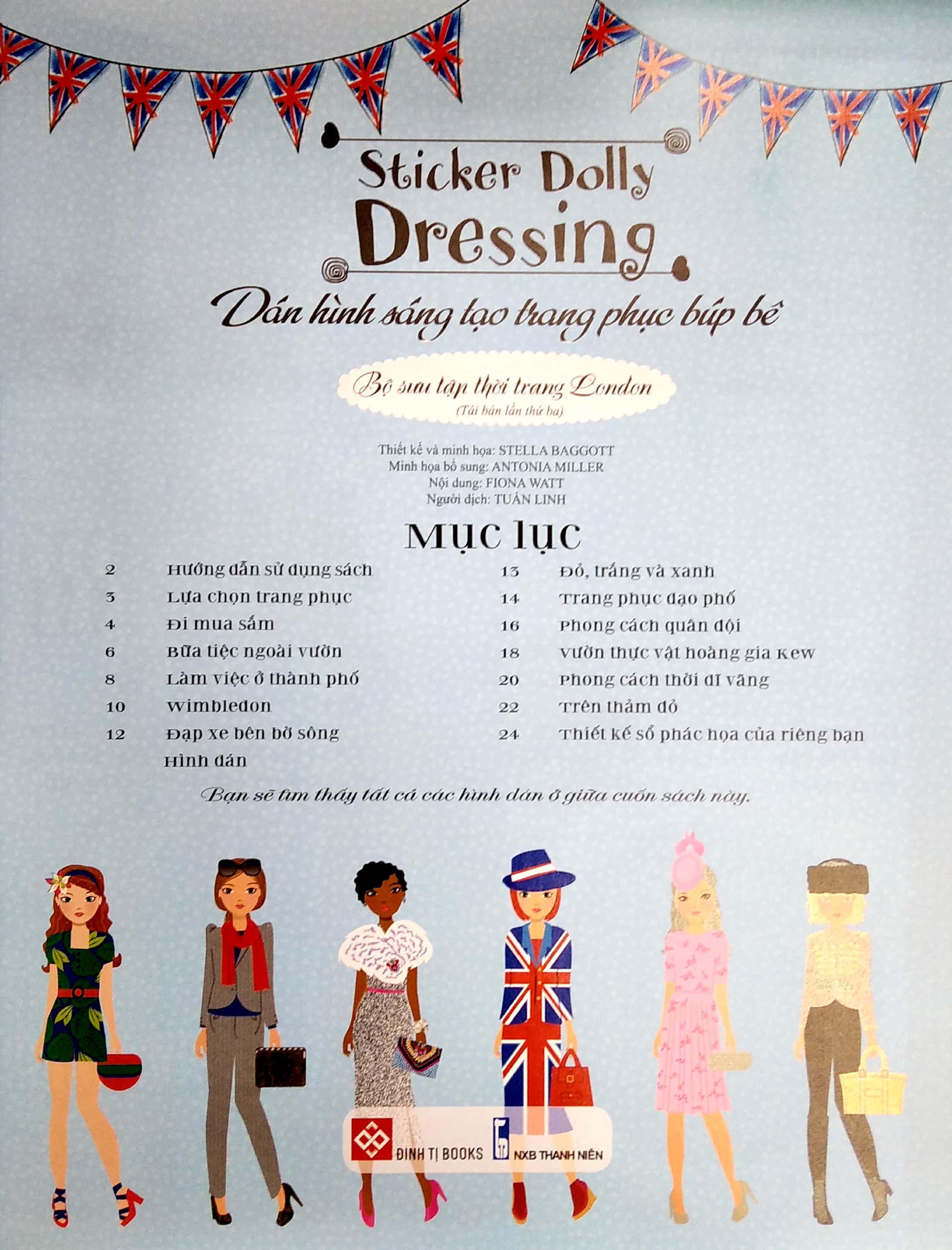 dán hình sáng tạo trang phục búp bê - bộ sưu tập thời trang london