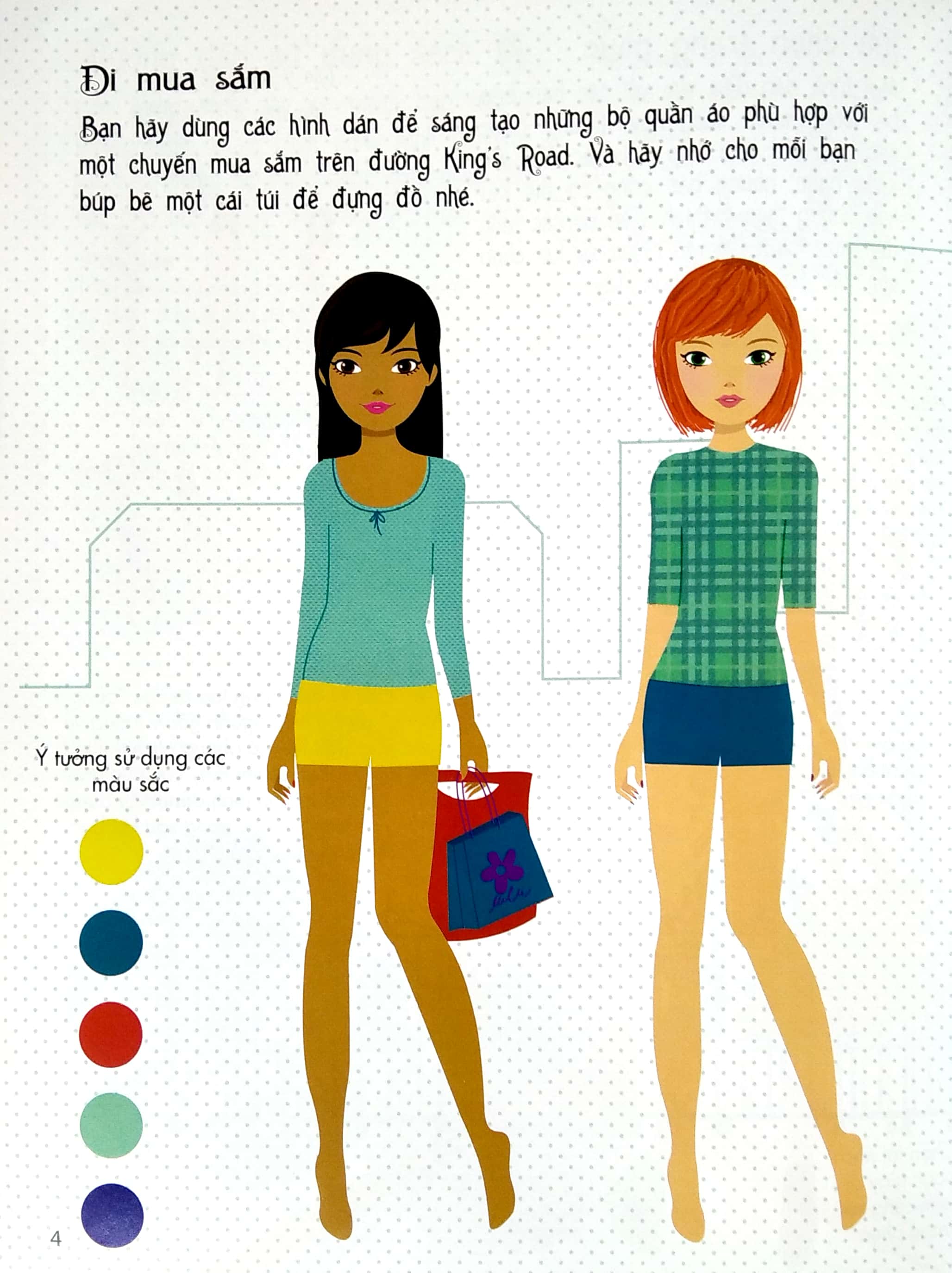 dán hình sáng tạo trang phục búp bê - bộ sưu tập thời trang london