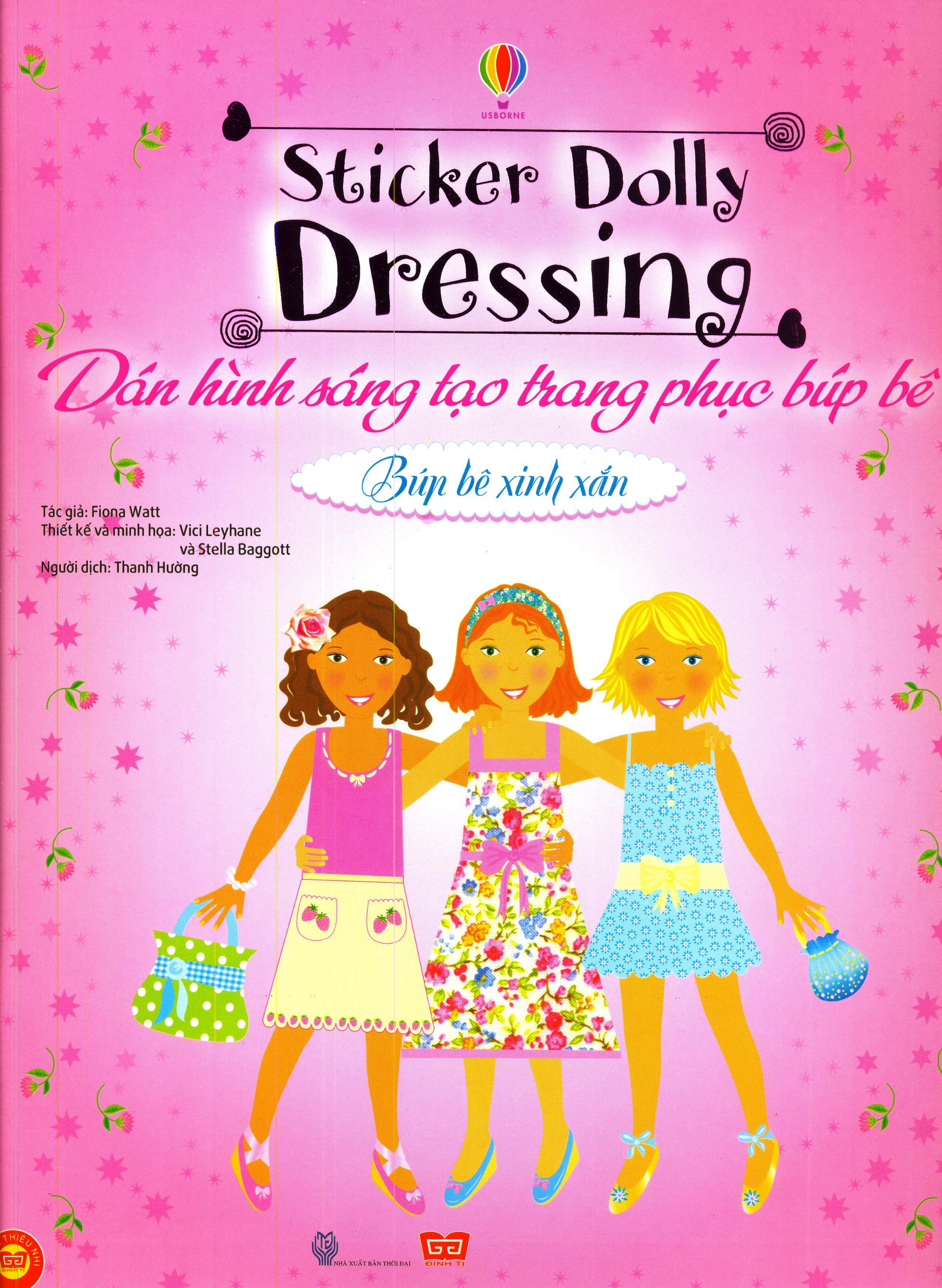 dán hình sáng tạo trang phục búp bê - búp bê xinh xắn