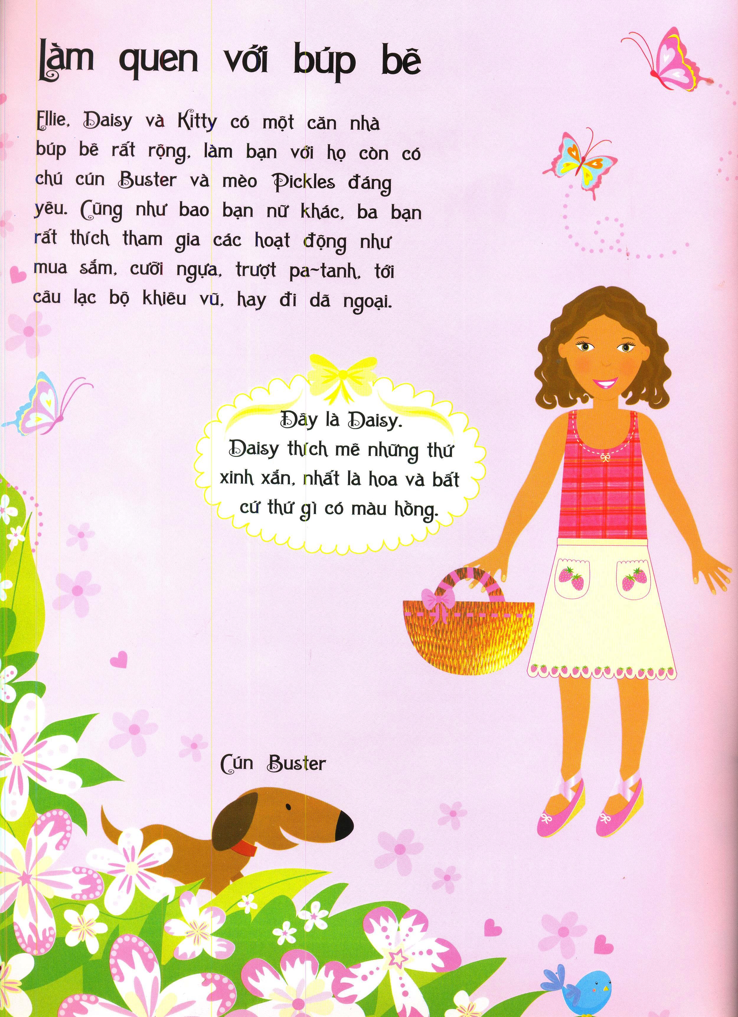 dán hình sáng tạo trang phục búp bê - búp bê xinh xắn