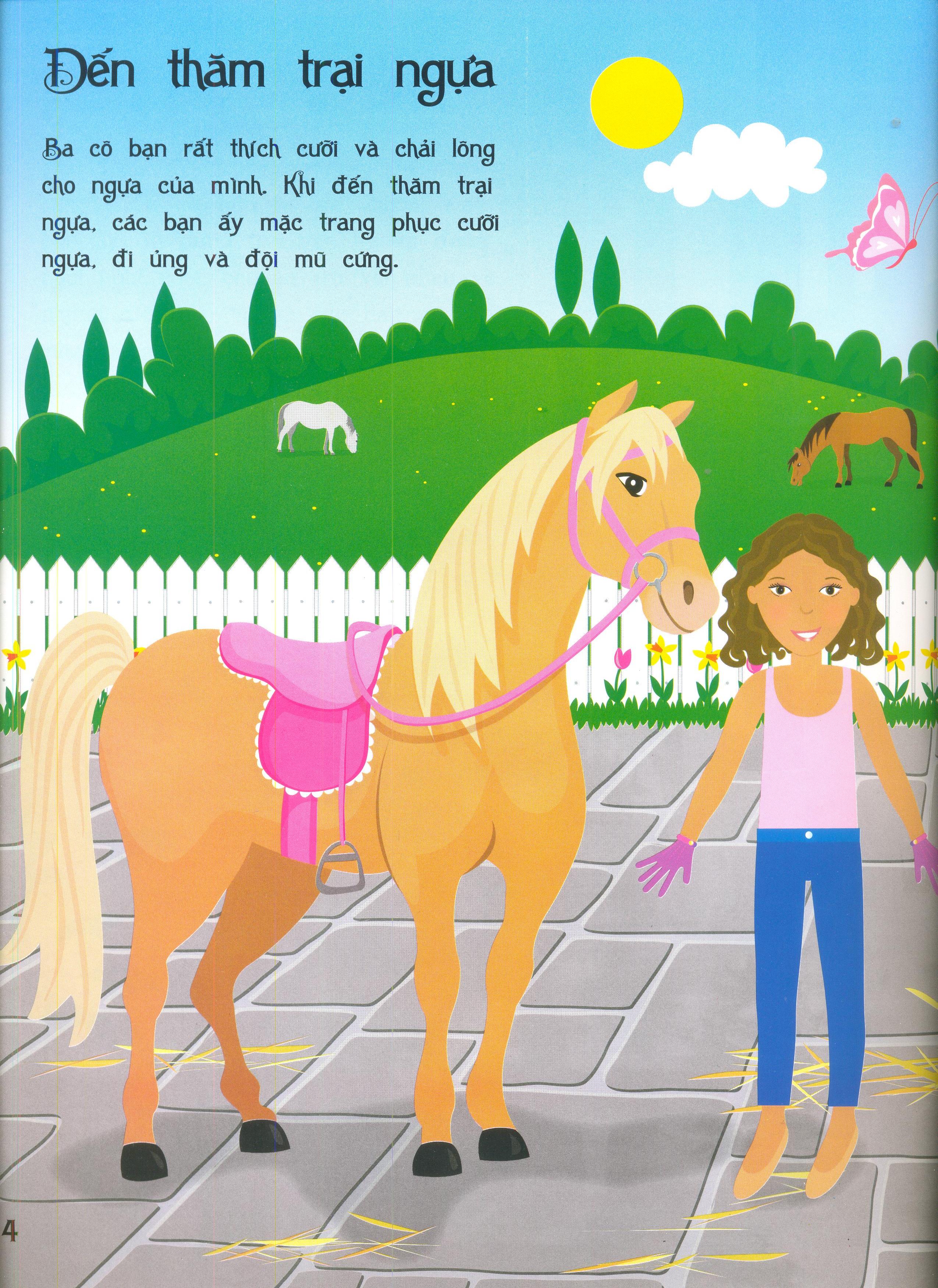 dán hình sáng tạo trang phục búp bê - búp bê xinh xắn