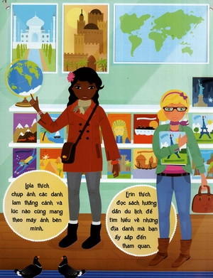 dán hình sáng tạo trang phục búp bê - du lịch kỳ thú