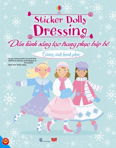 dán hình sáng tạo trang phục búp bê - giáng sinh hạnh phúc