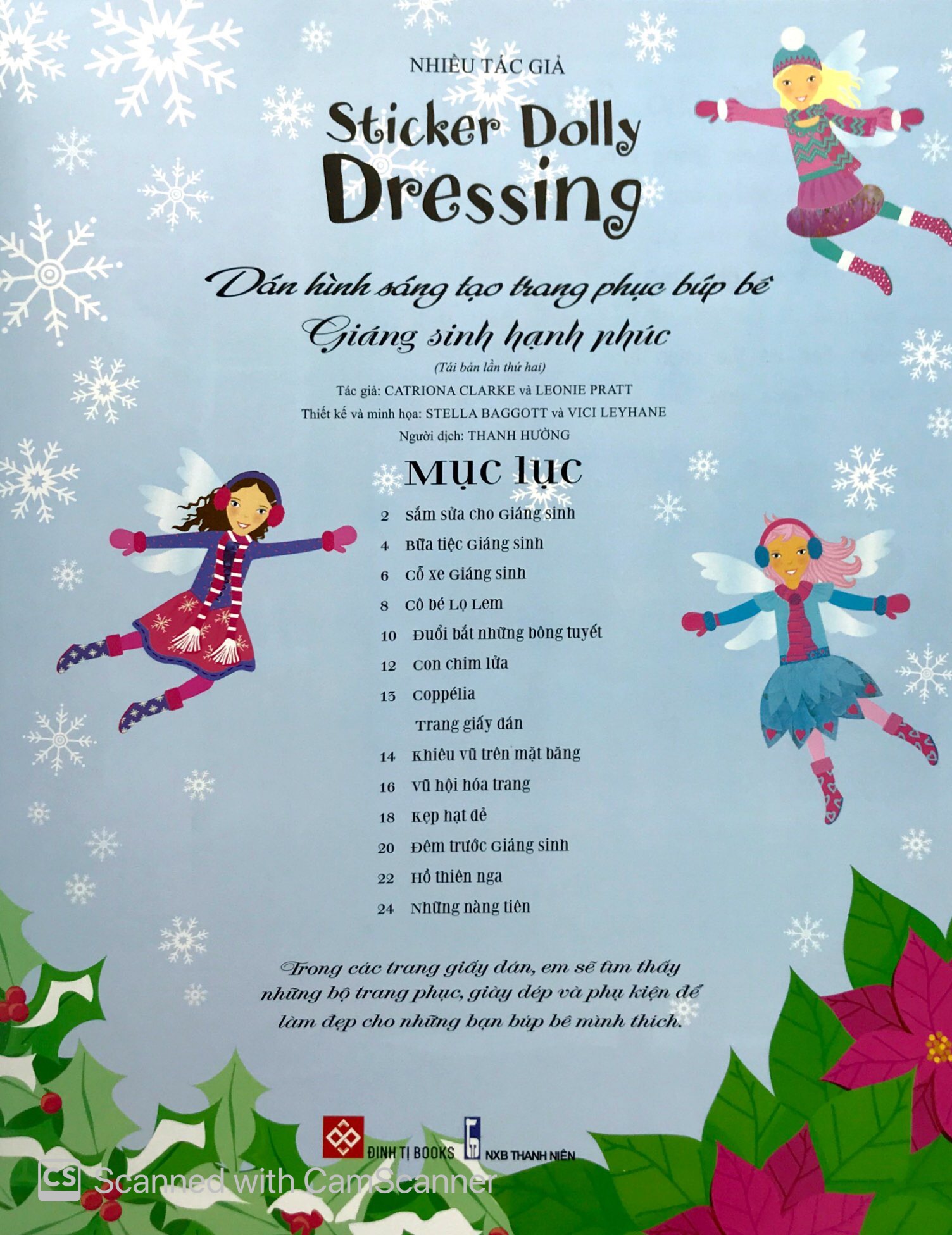 dán hình sáng tạo trang phục búp bê - giáng sinh hạnh phúc