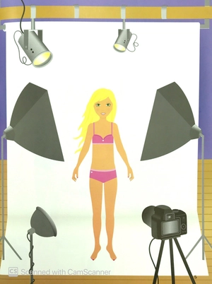 dán hình sáng tạo trang phục búp bê - ngôi sao điện ảnh