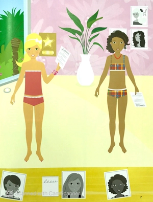 dán hình sáng tạo trang phục búp bê - ngôi sao điện ảnh