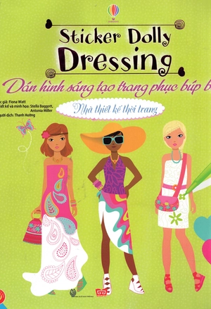 dán hình sáng tạo trang phục búp bê - nhà thiết kế thời trang