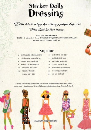 dán hình sáng tạo trang phục búp bê - nhà thiết kế thời trang