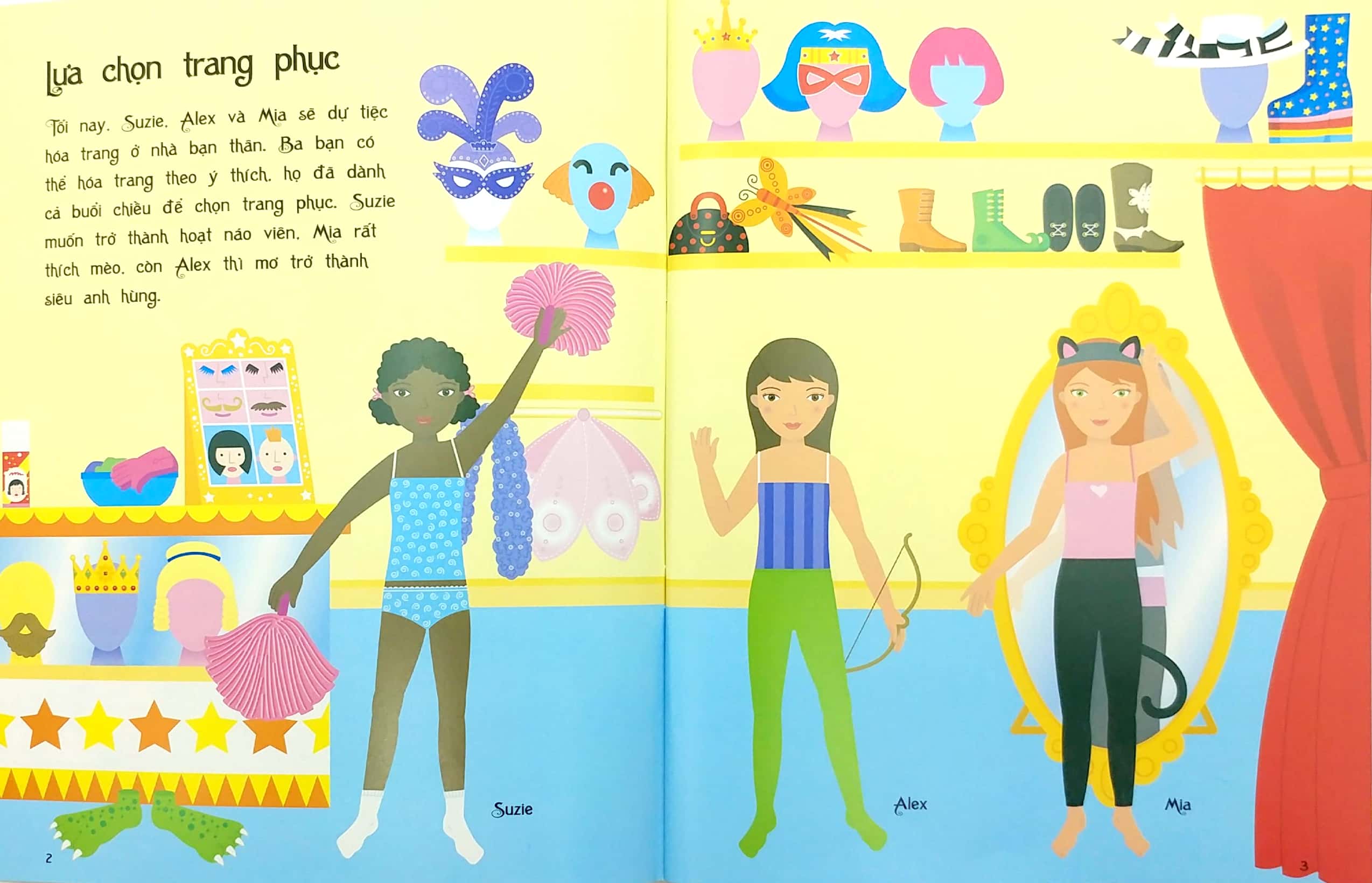 dán hình sáng tạo trang phục búp bê - những bộ váy lộng lẫy