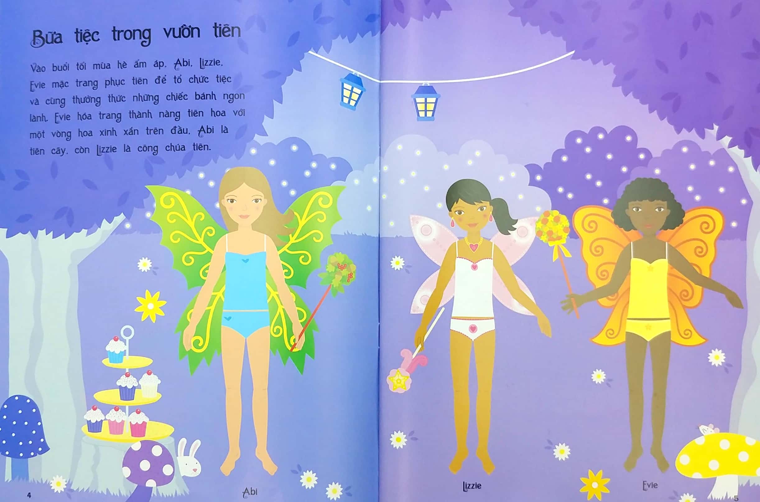 dán hình sáng tạo trang phục búp bê - những bộ váy lộng lẫy