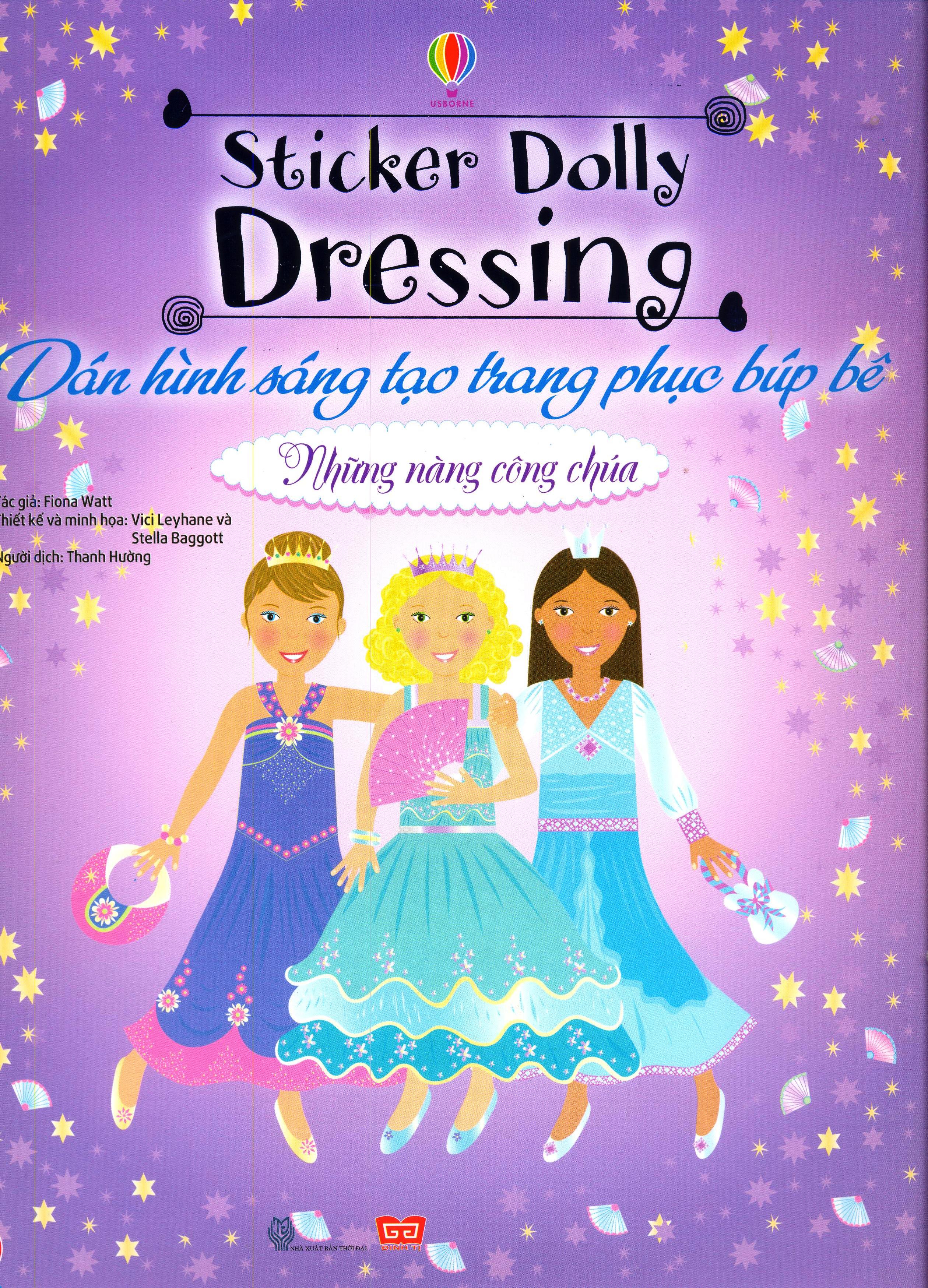 dán hình sáng tạo trang phục búp bê - những nàng công chúa
