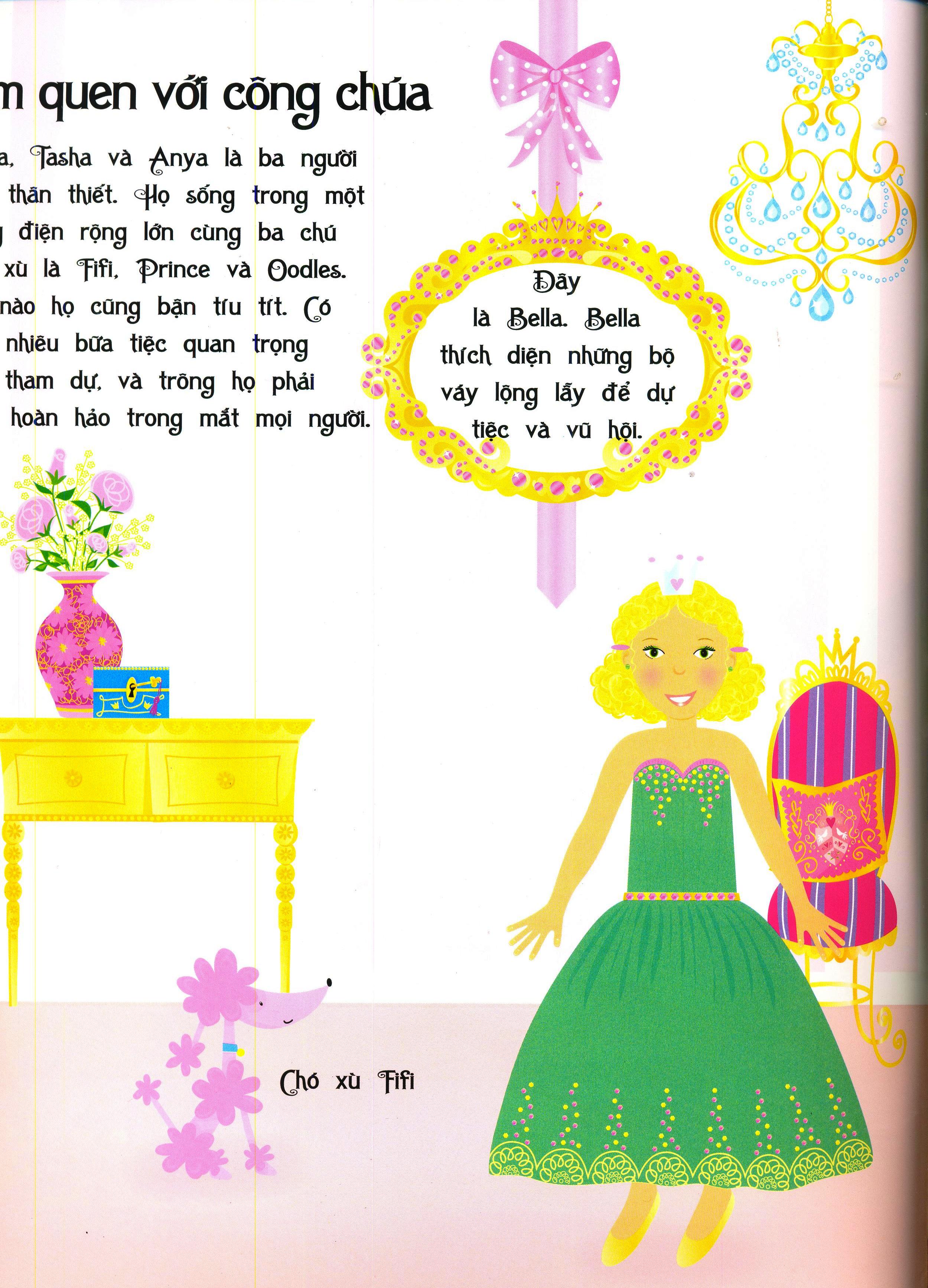 dán hình sáng tạo trang phục búp bê - những nàng công chúa