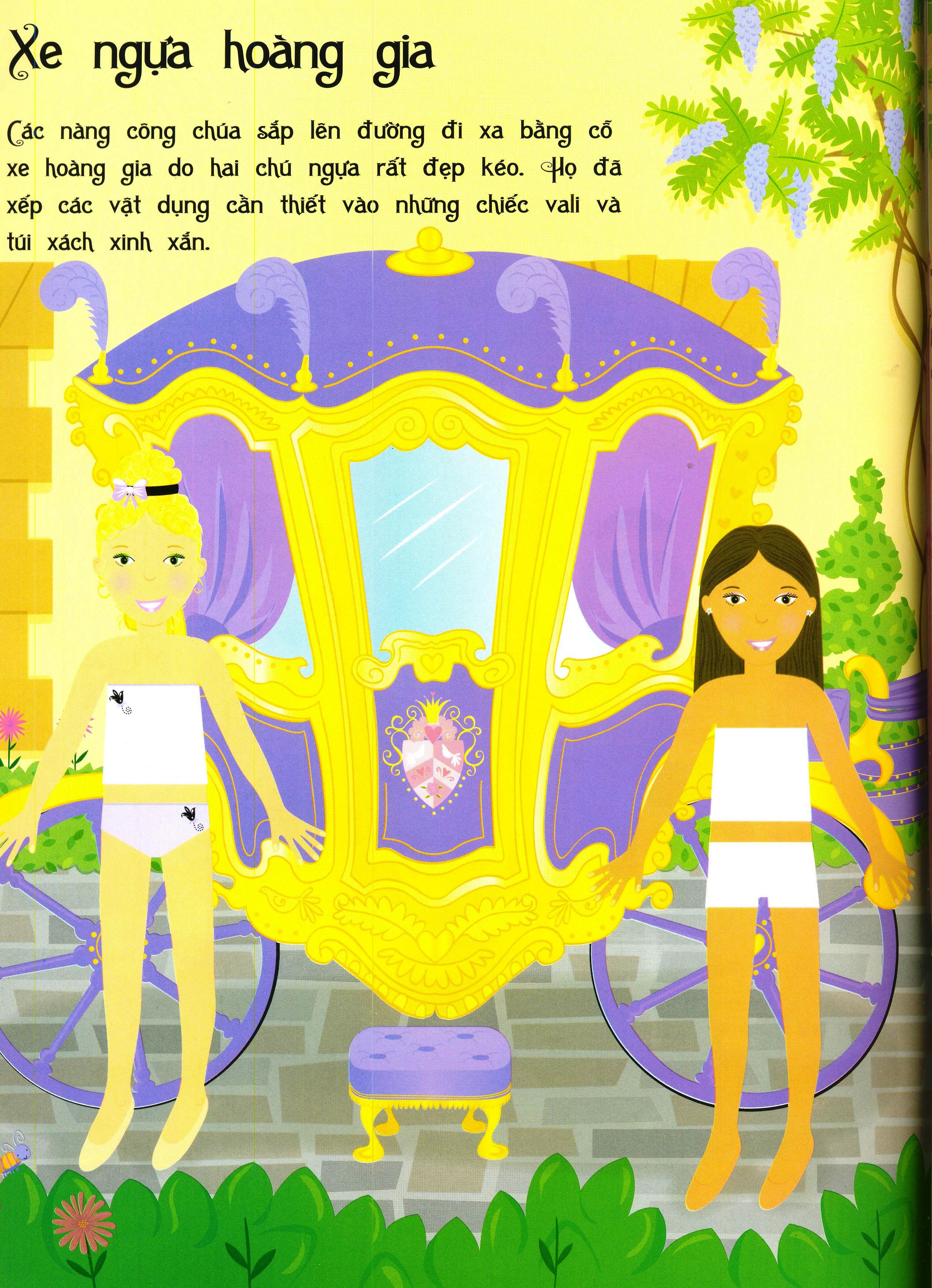 dán hình sáng tạo trang phục búp bê - những nàng công chúa