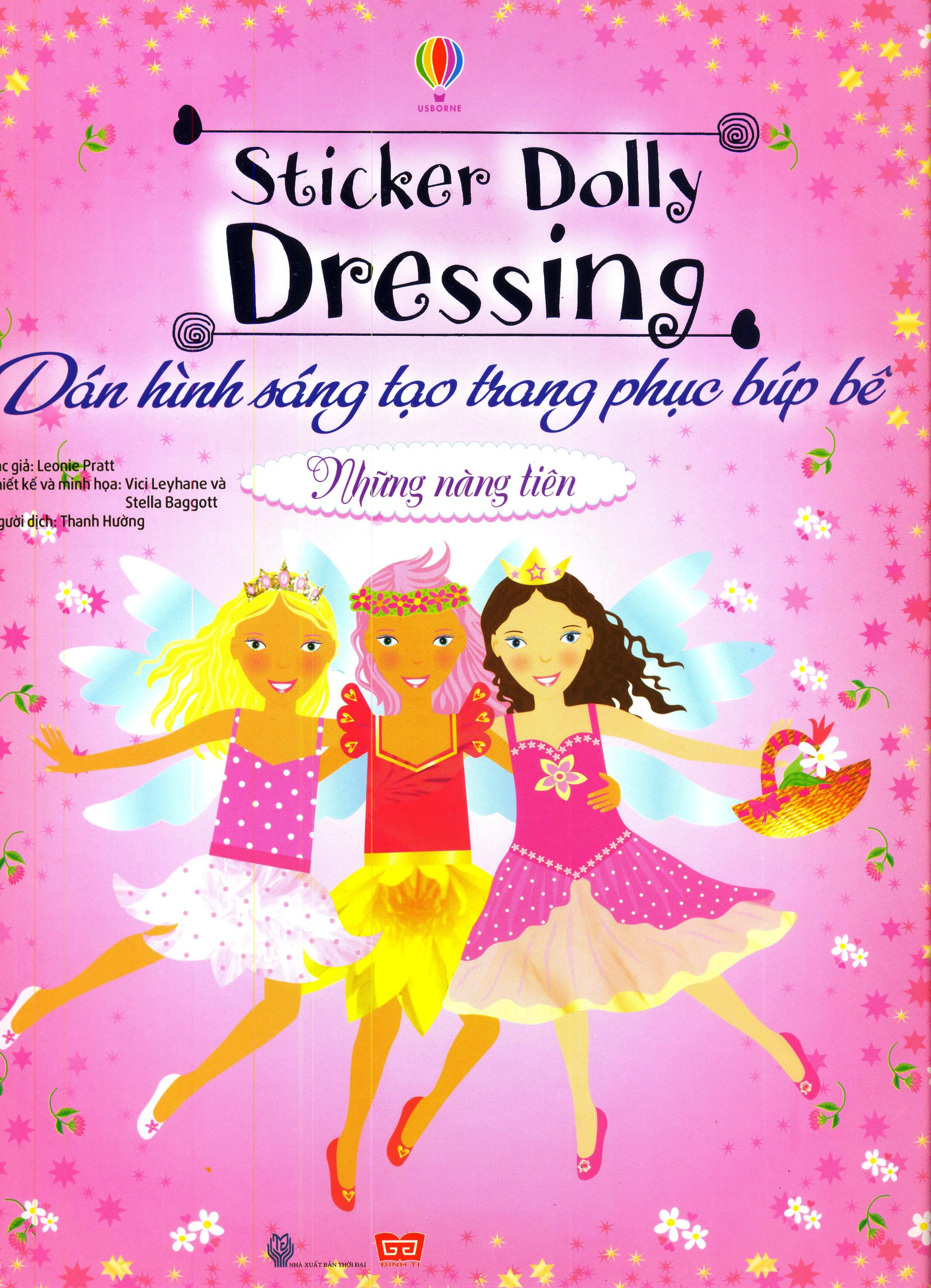 dán hình sáng tạo trang phục búp bê - những nàng tiên