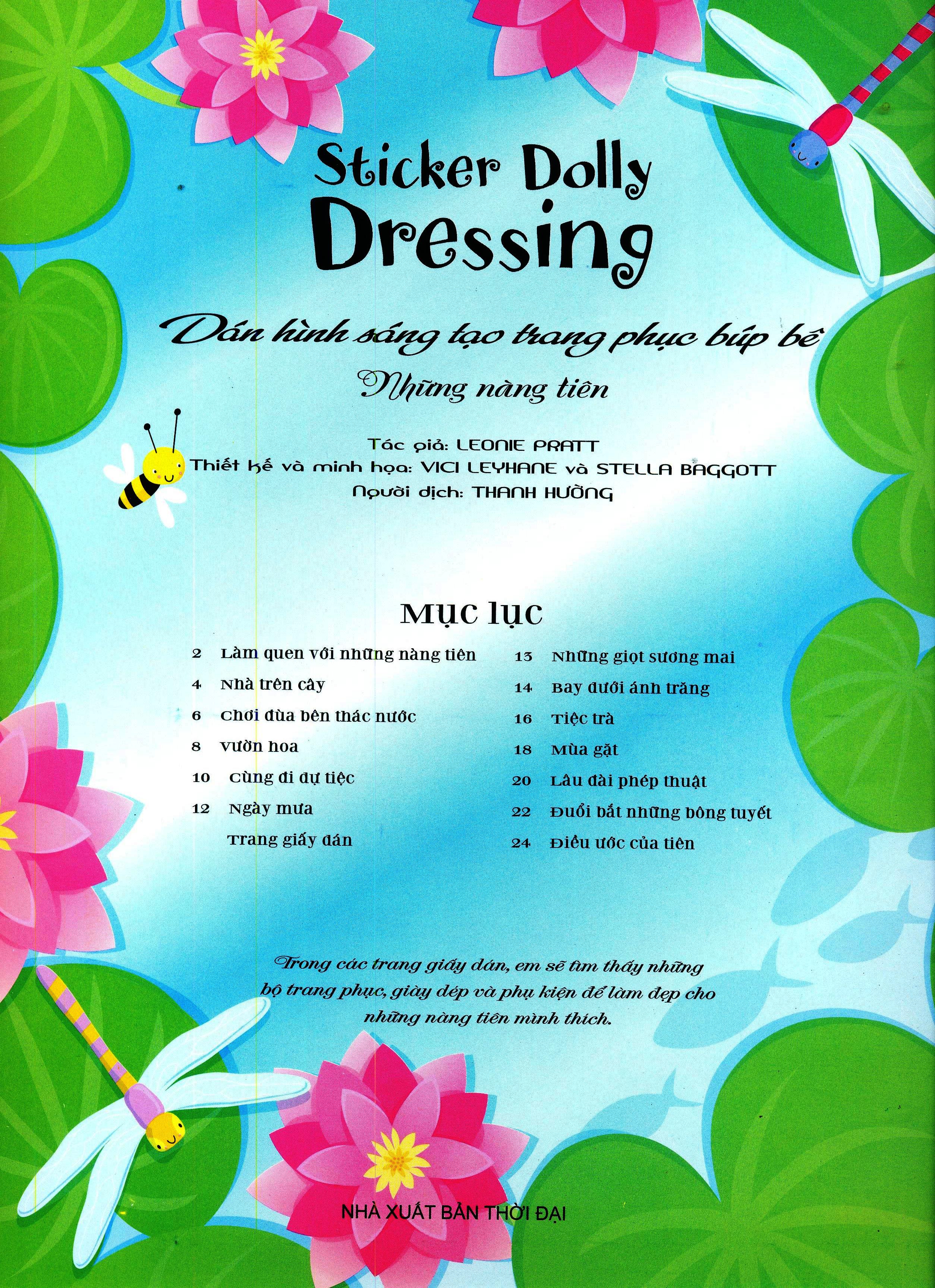 dán hình sáng tạo trang phục búp bê - những nàng tiên