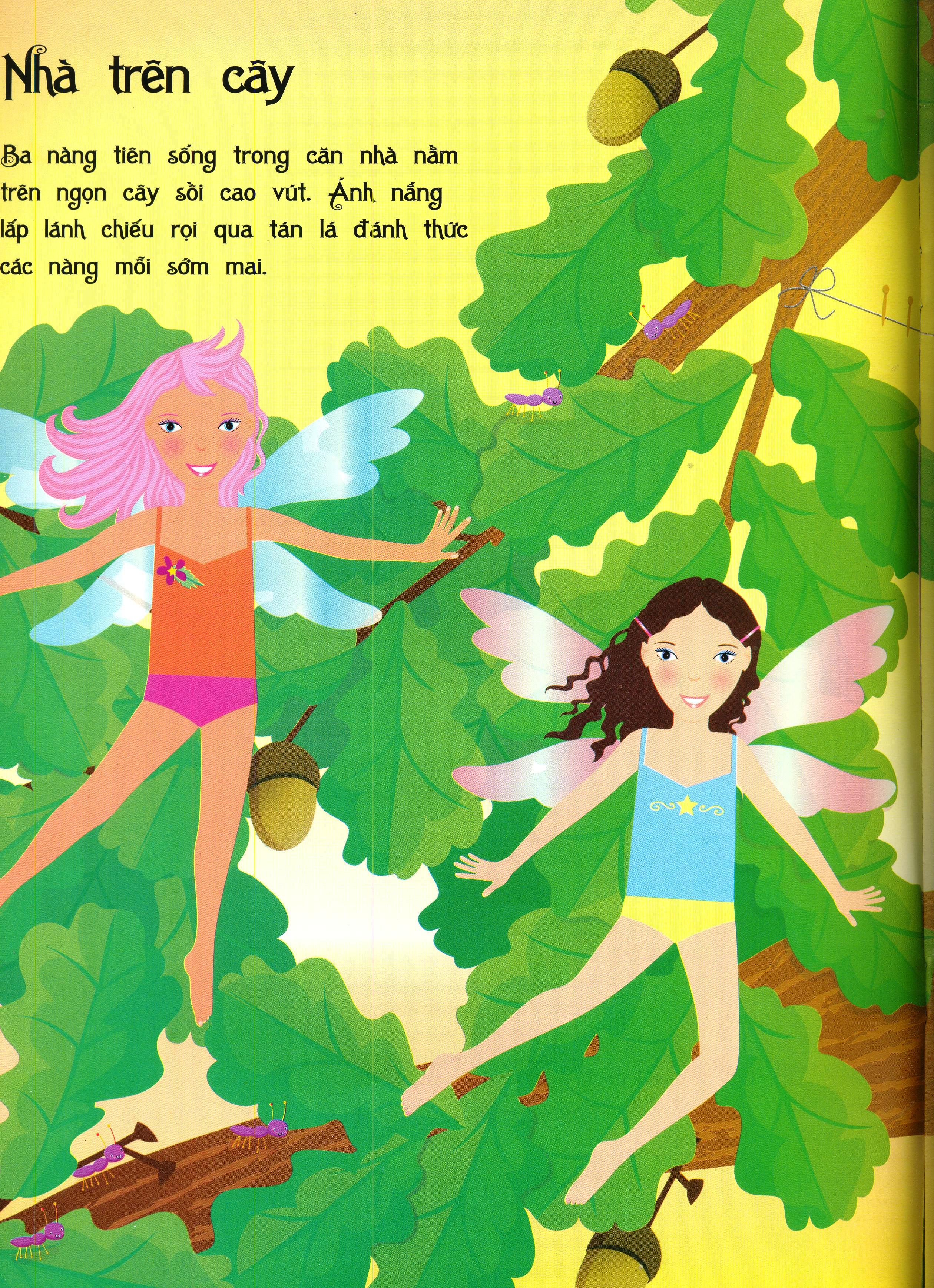 dán hình sáng tạo trang phục búp bê - những nàng tiên