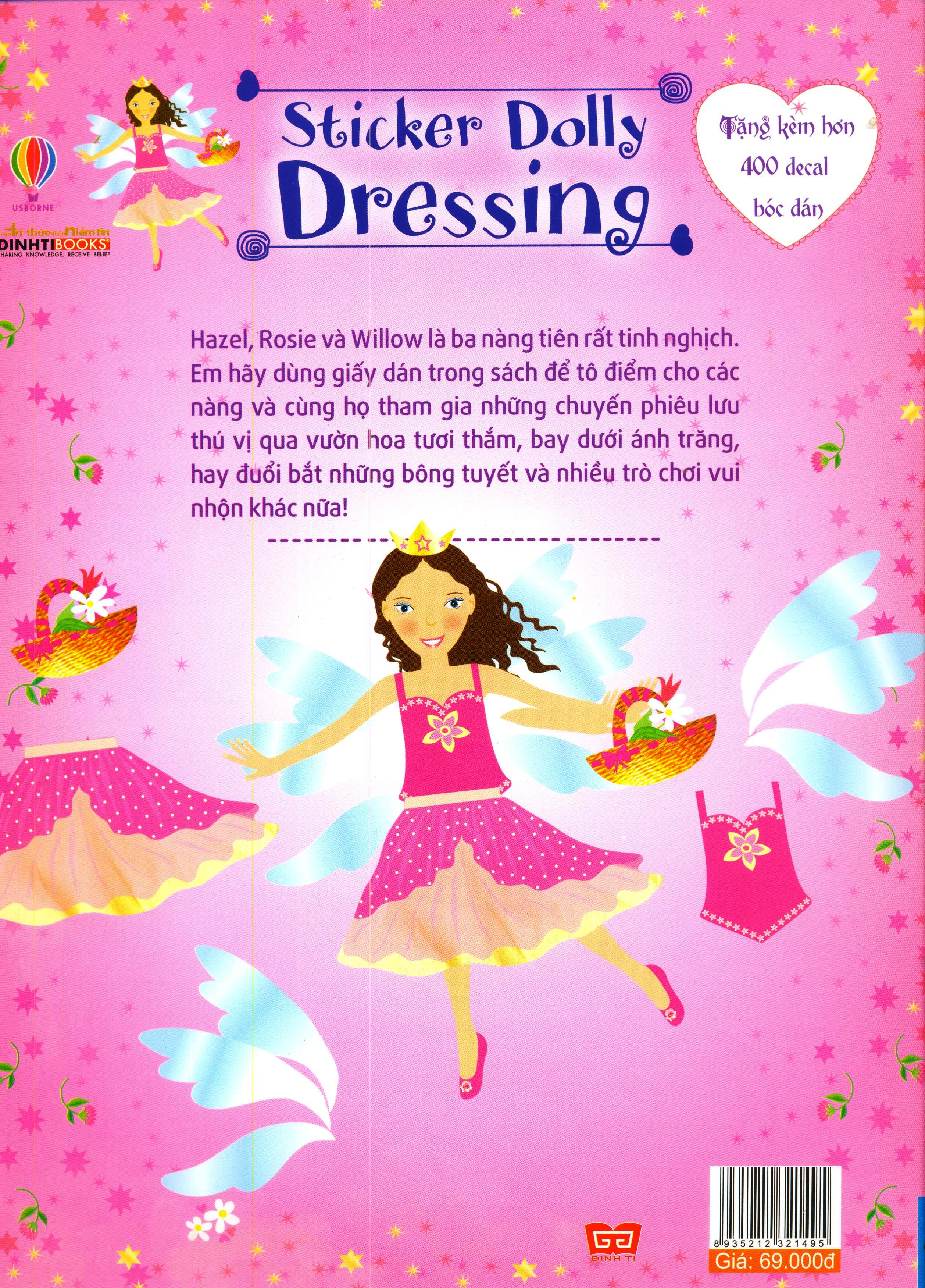 dán hình sáng tạo trang phục búp bê - những nàng tiên