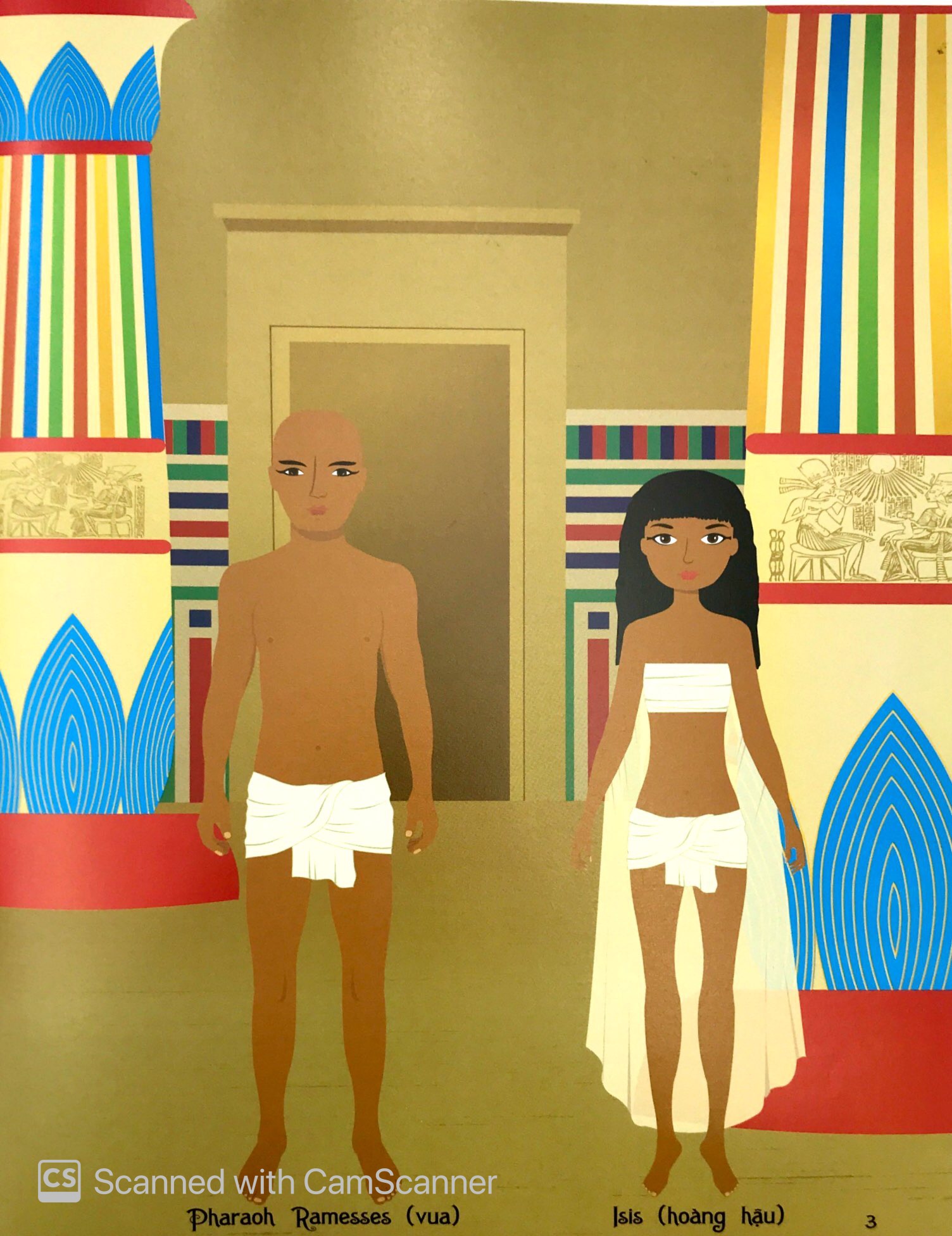 dán hình sáng tạo trang phục búp bê - thời trang xưa