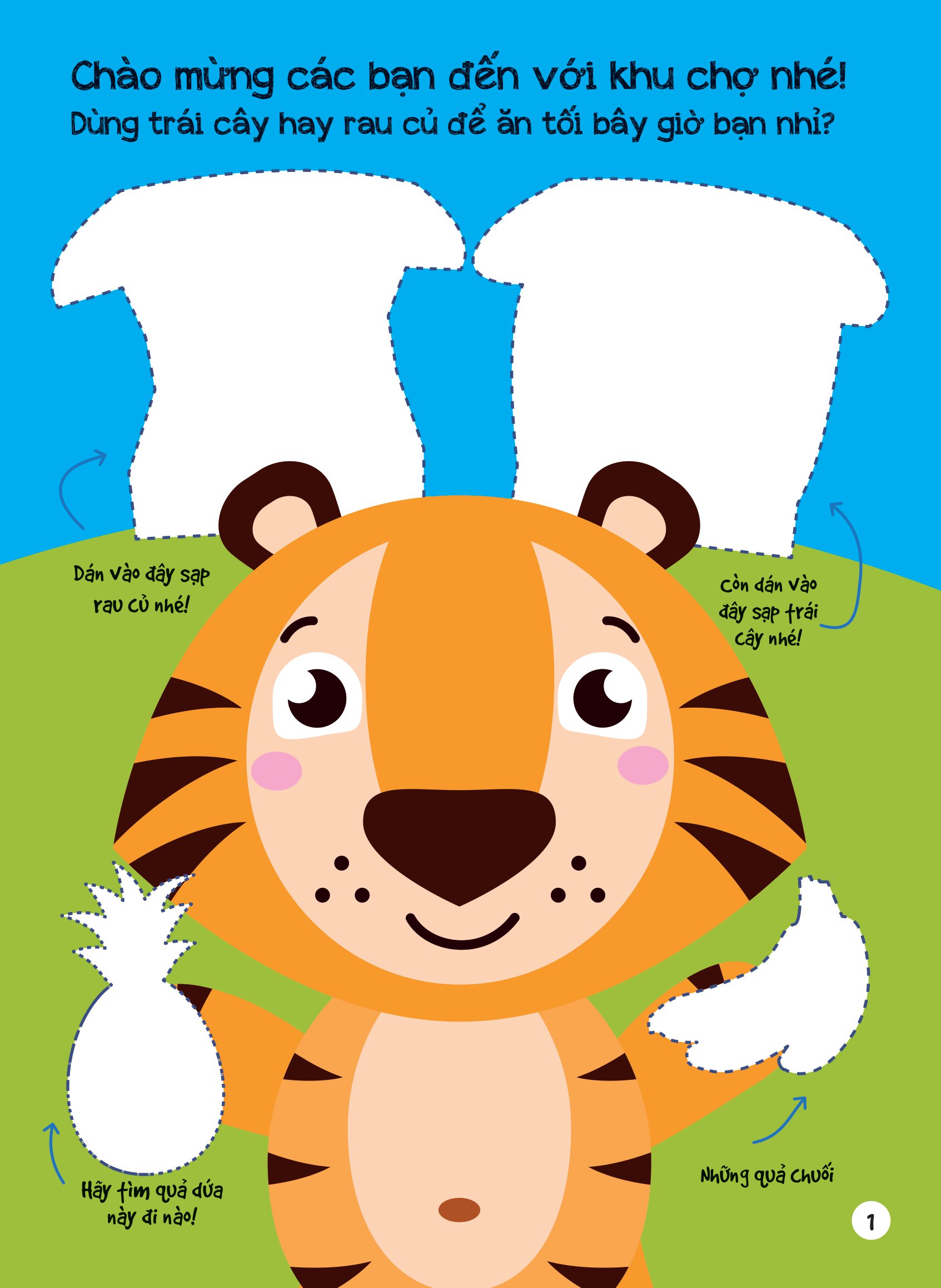 dán hình siêu đáng yêu - khu chợ