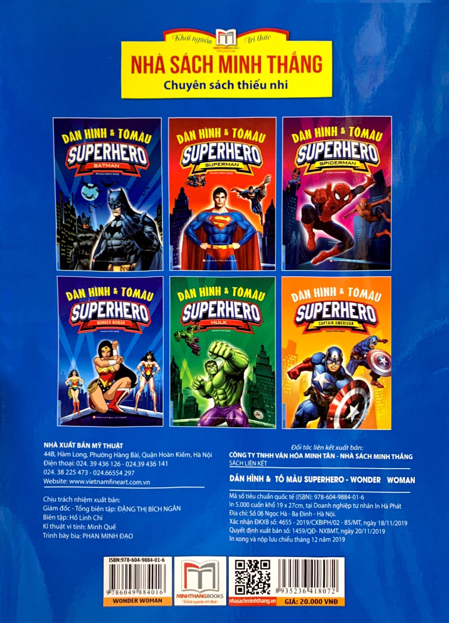 dán hình & tô màu superhero - wonderman