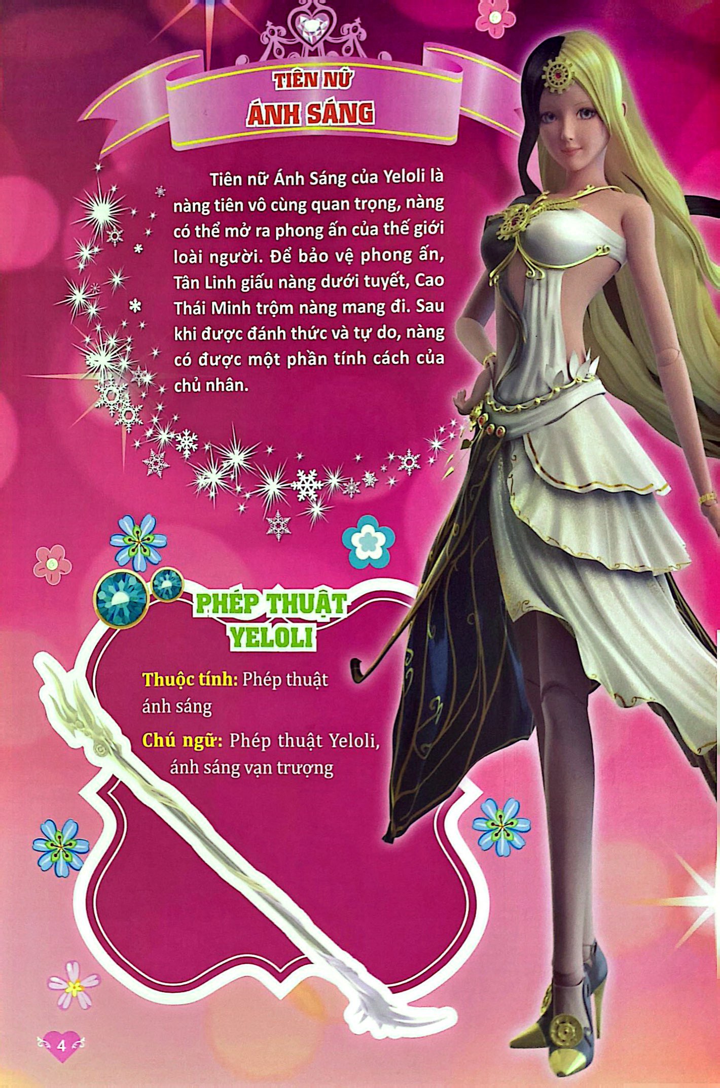 dán hình trang phục yeloli - tiên nữ ánh sáng